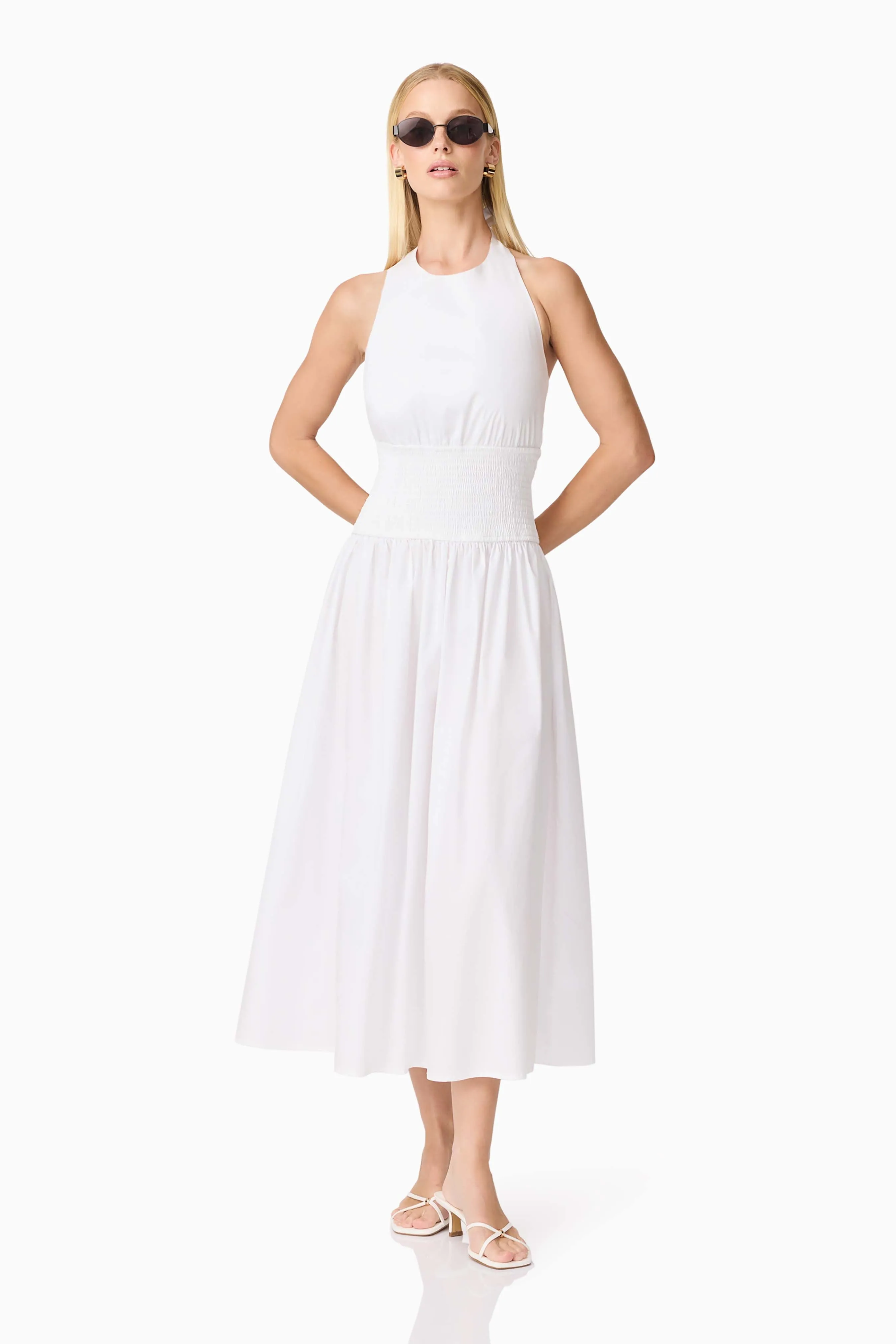 CURAAE Belle Halter Midi Dress in White sold by Elliatt product image thumbnail 3
