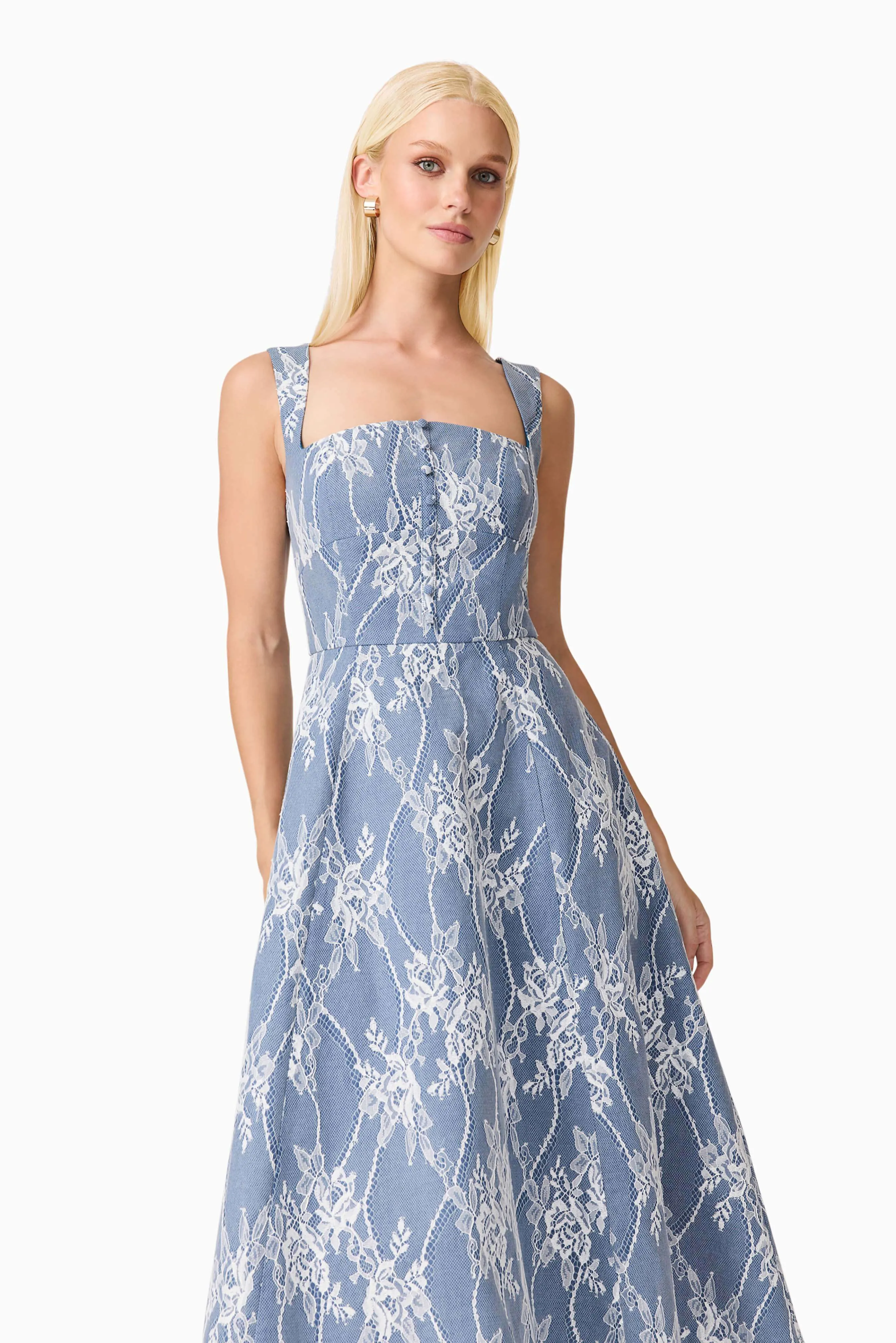 Safia Midi Dress in Blue sold by Elliatt product image thumbnail 5