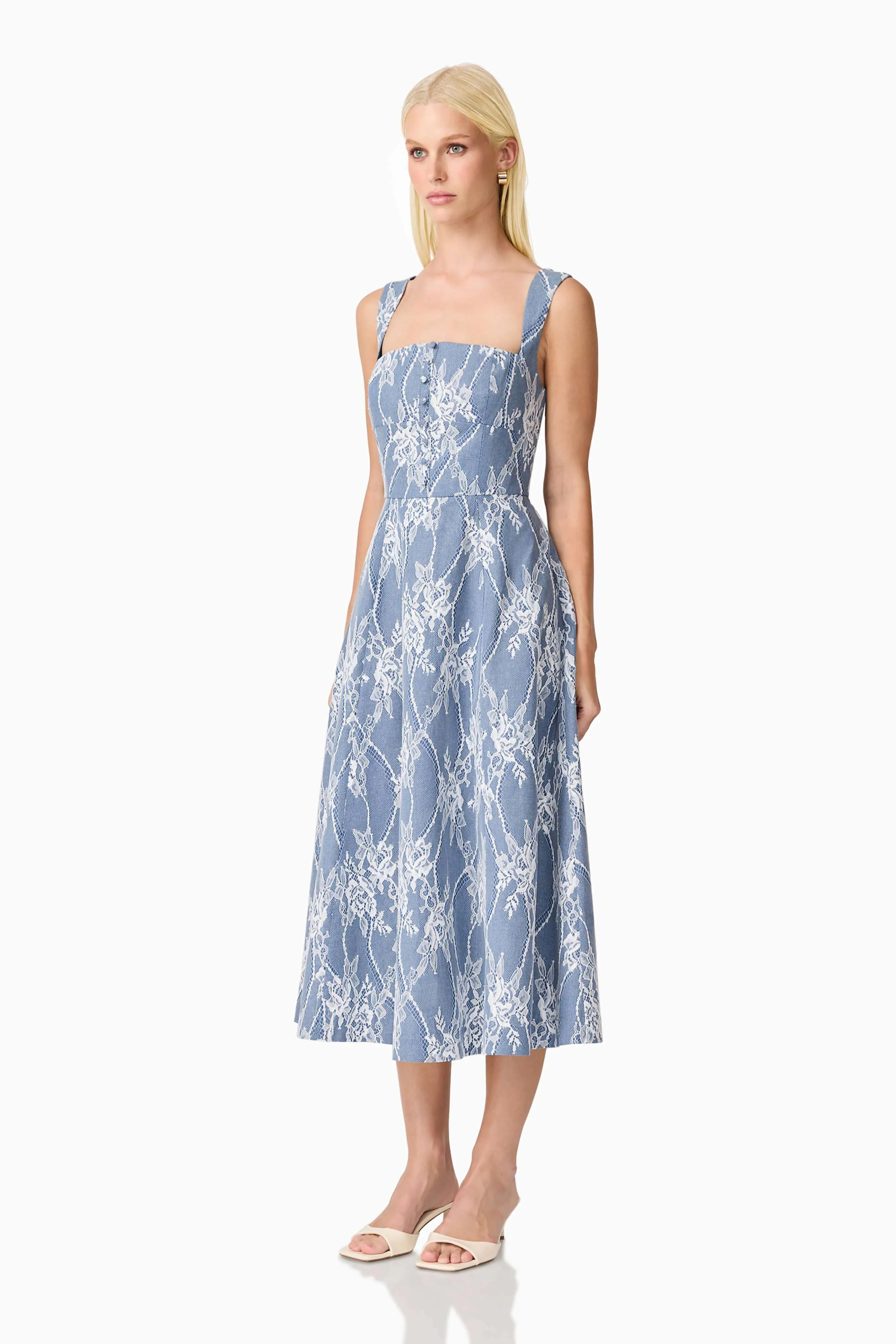 Safia Midi Dress in Blue sold by Elliatt product image thumbnail 2