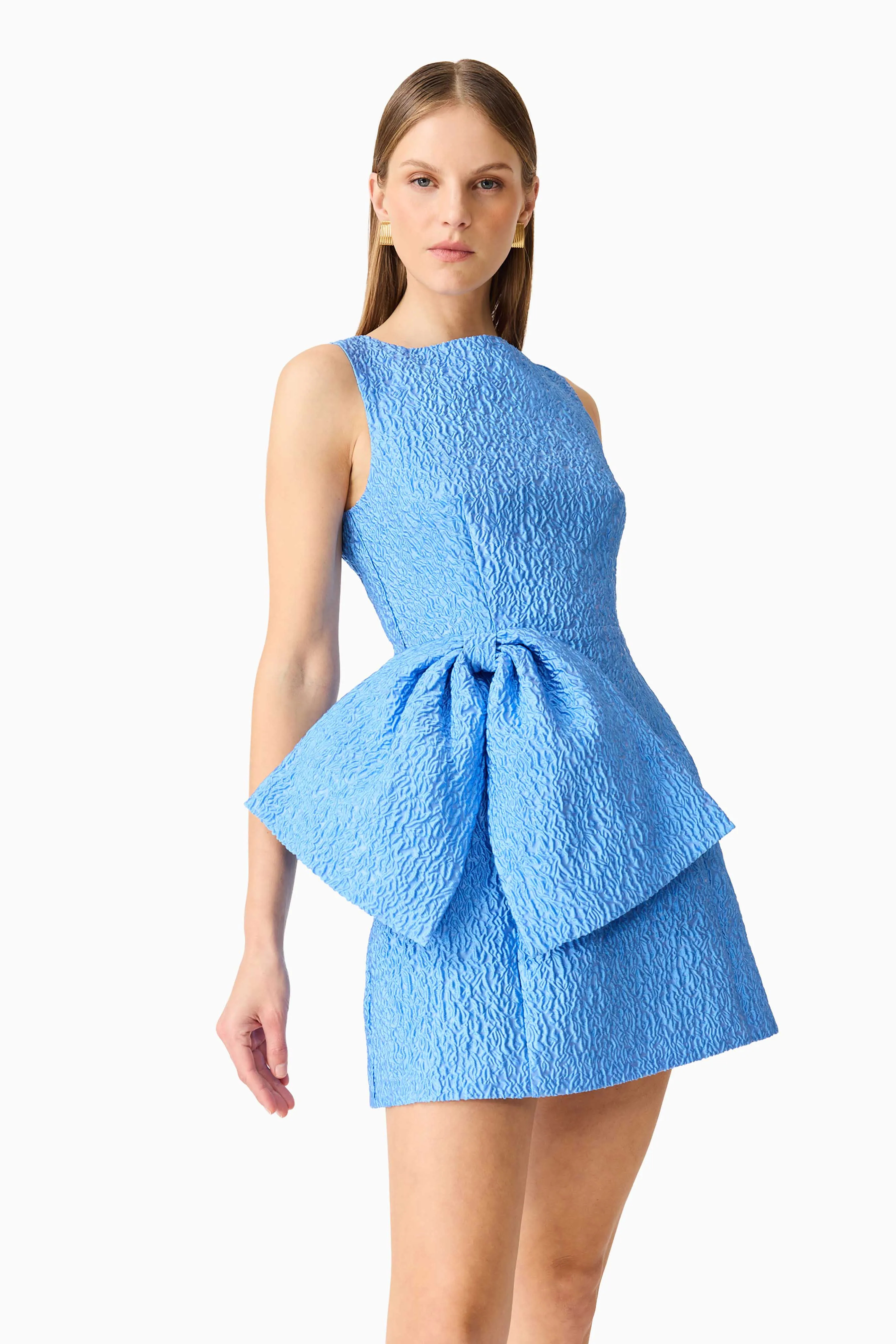 Briallen Jacquard Mini Dress in Blue sold by Elliatt product image thumbnail 3