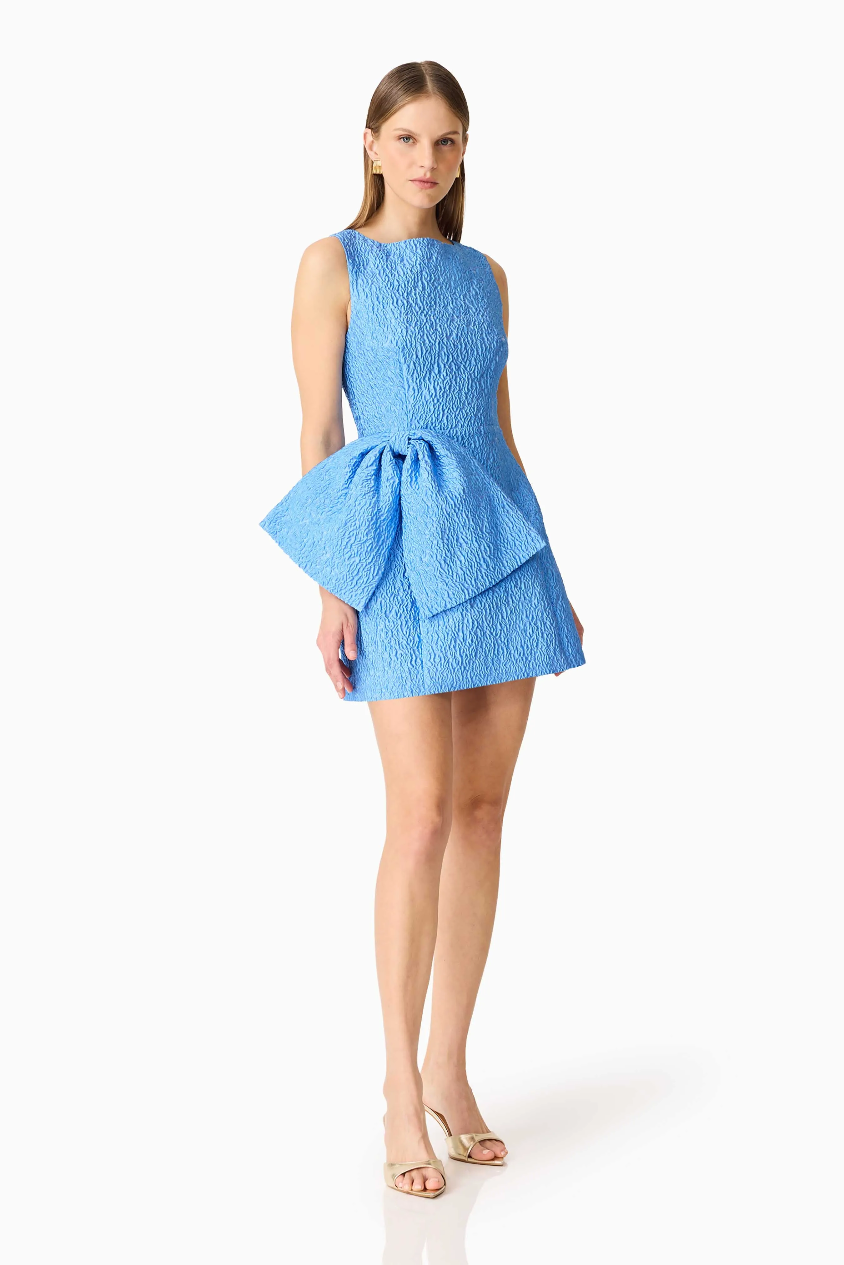 Briallen Jacquard Mini Dress in Blue sold by Elliatt product image thumbnail 5