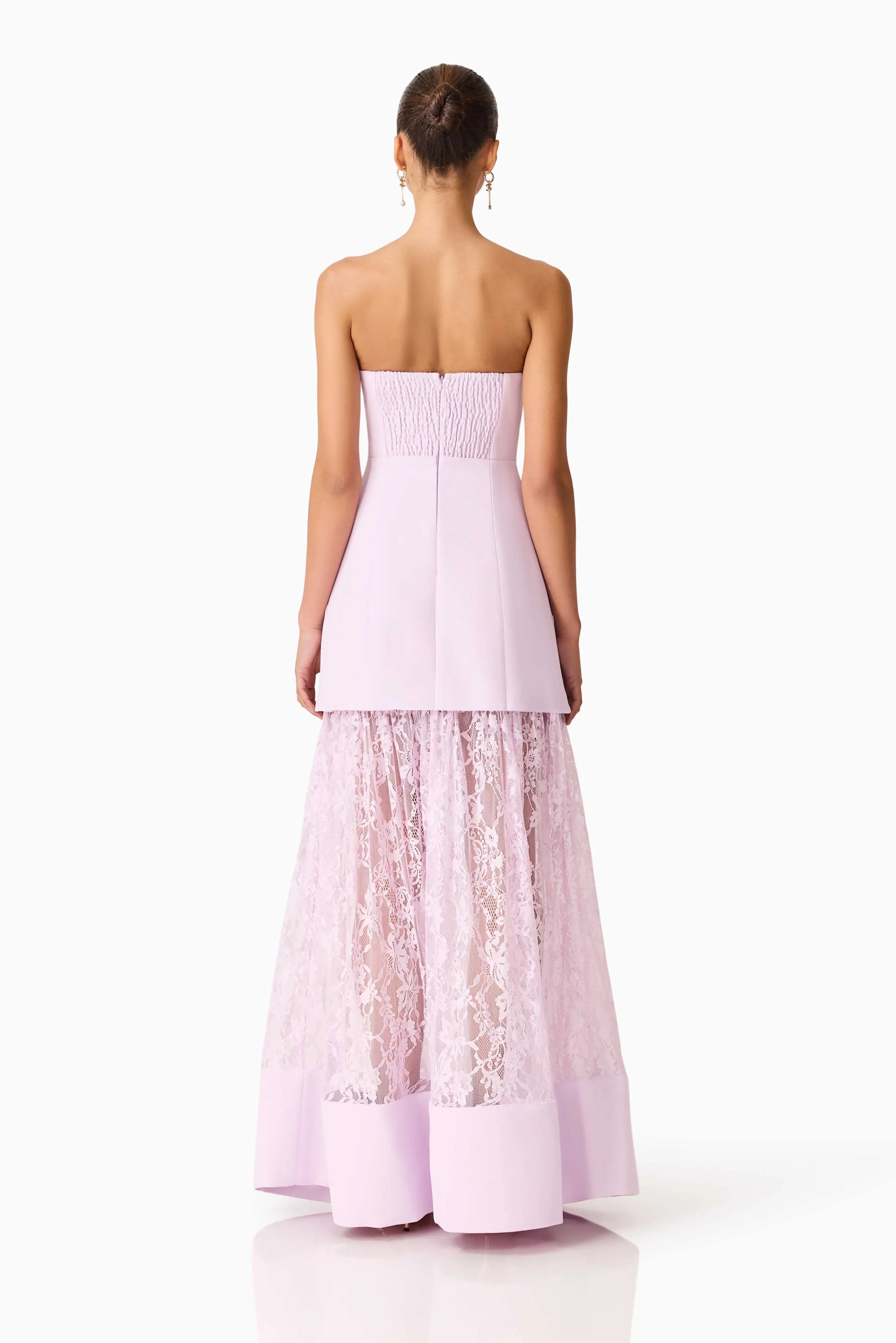 Saphine Strapless Lace Gown in Pink sold by Elliatt product image thumbnail 5