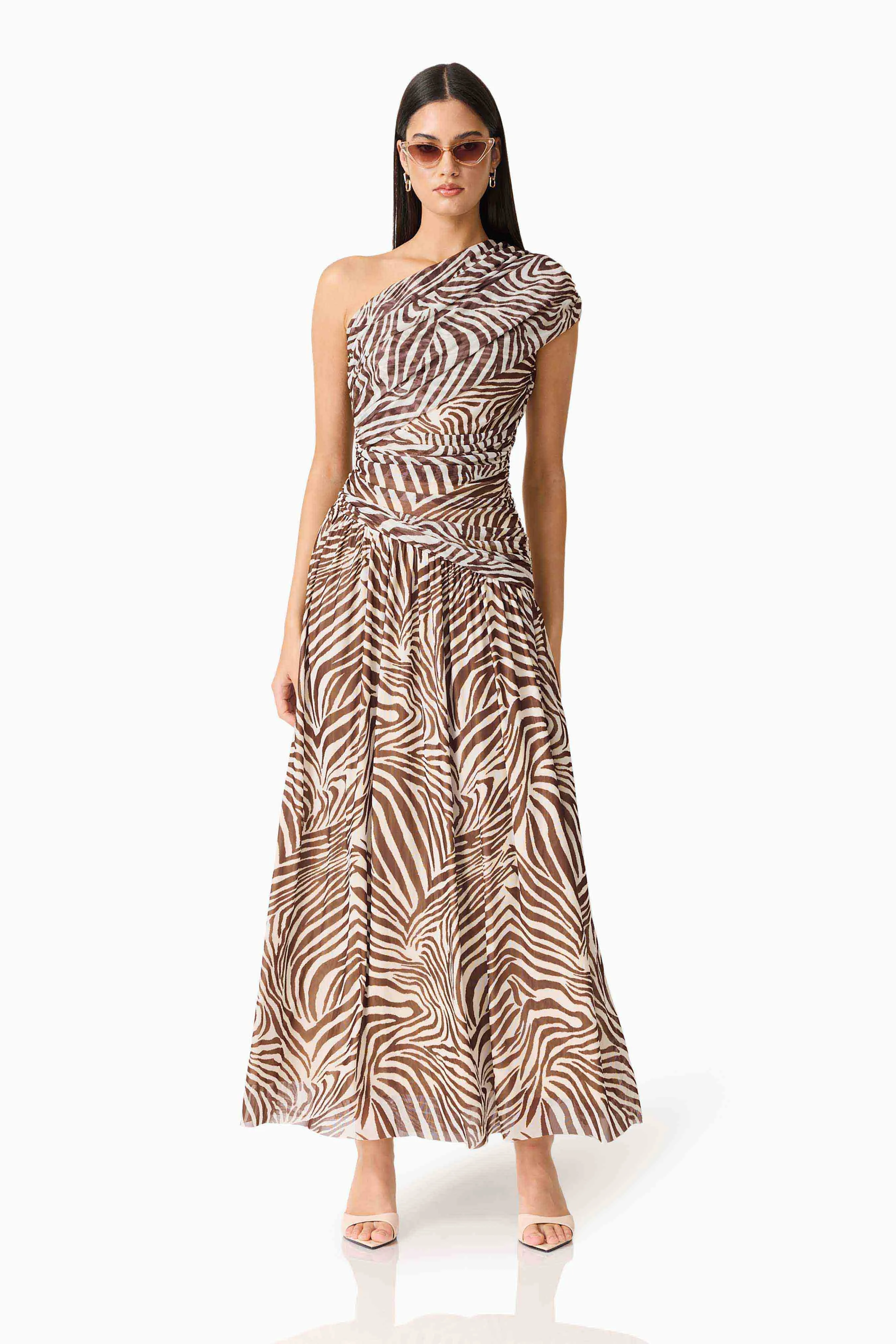 CURAAE Arabelle Maxi Dress in Zebra Print sold by Elliatt product image thumbnail 3