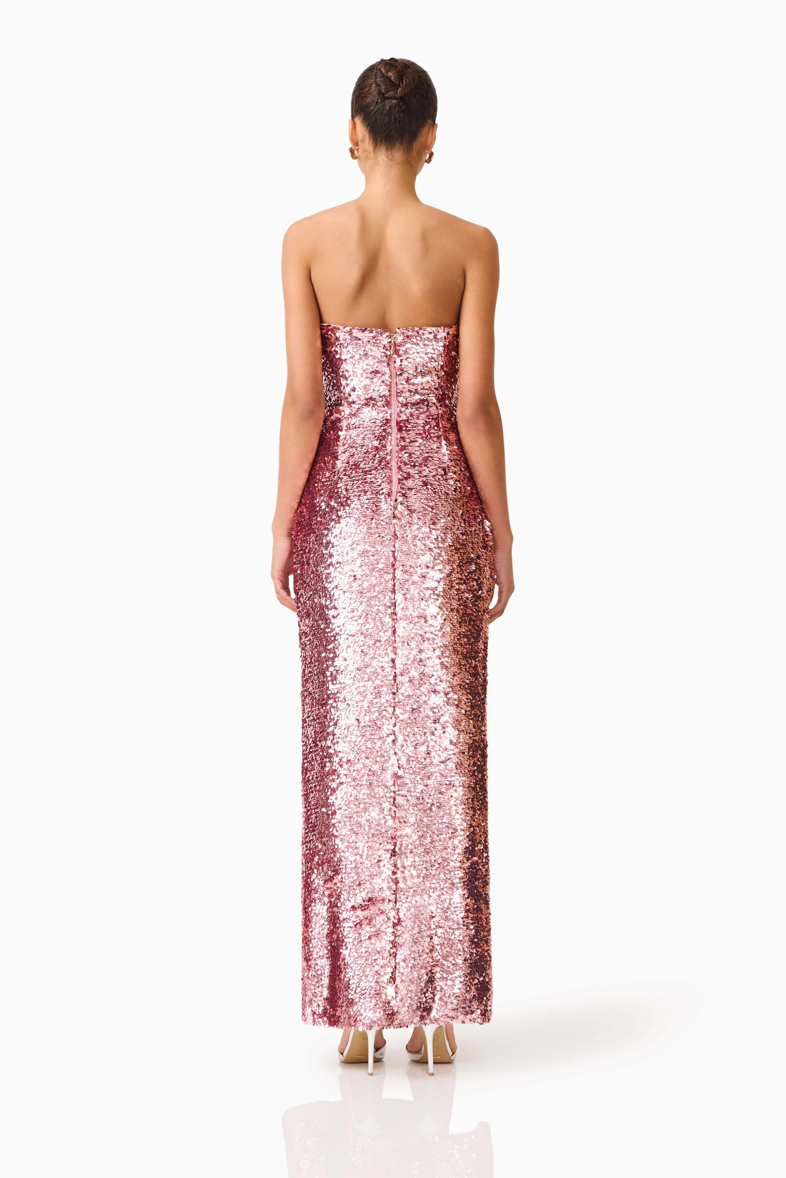 Alissa Sequin Strapless Gown in Pink sold by Elliatt product image thumbnail 5