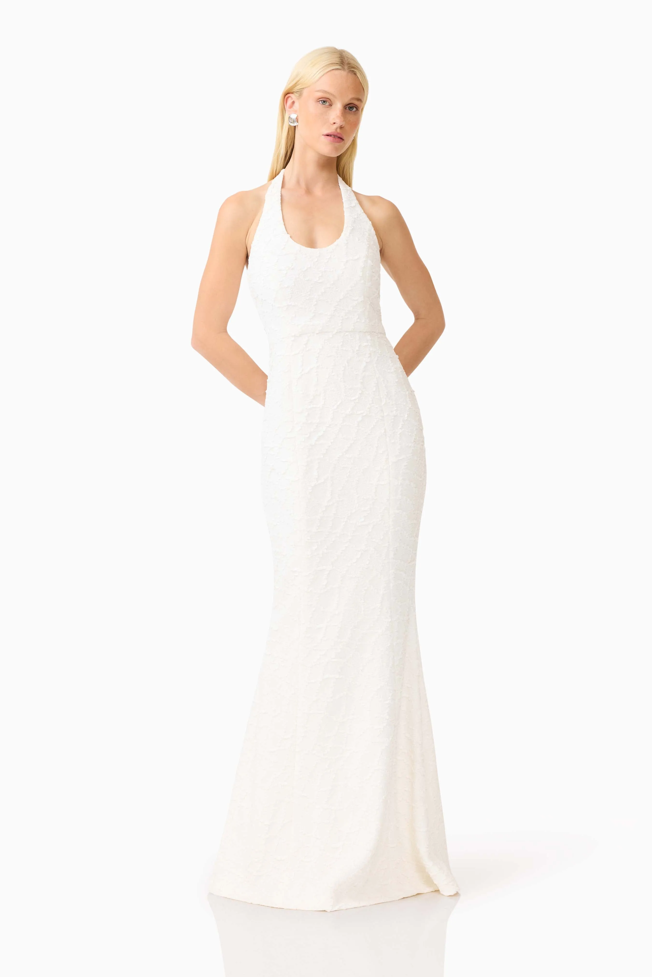 Alexandra Halter Gown Dress in White sold by Elliatt product image thumbnail 4