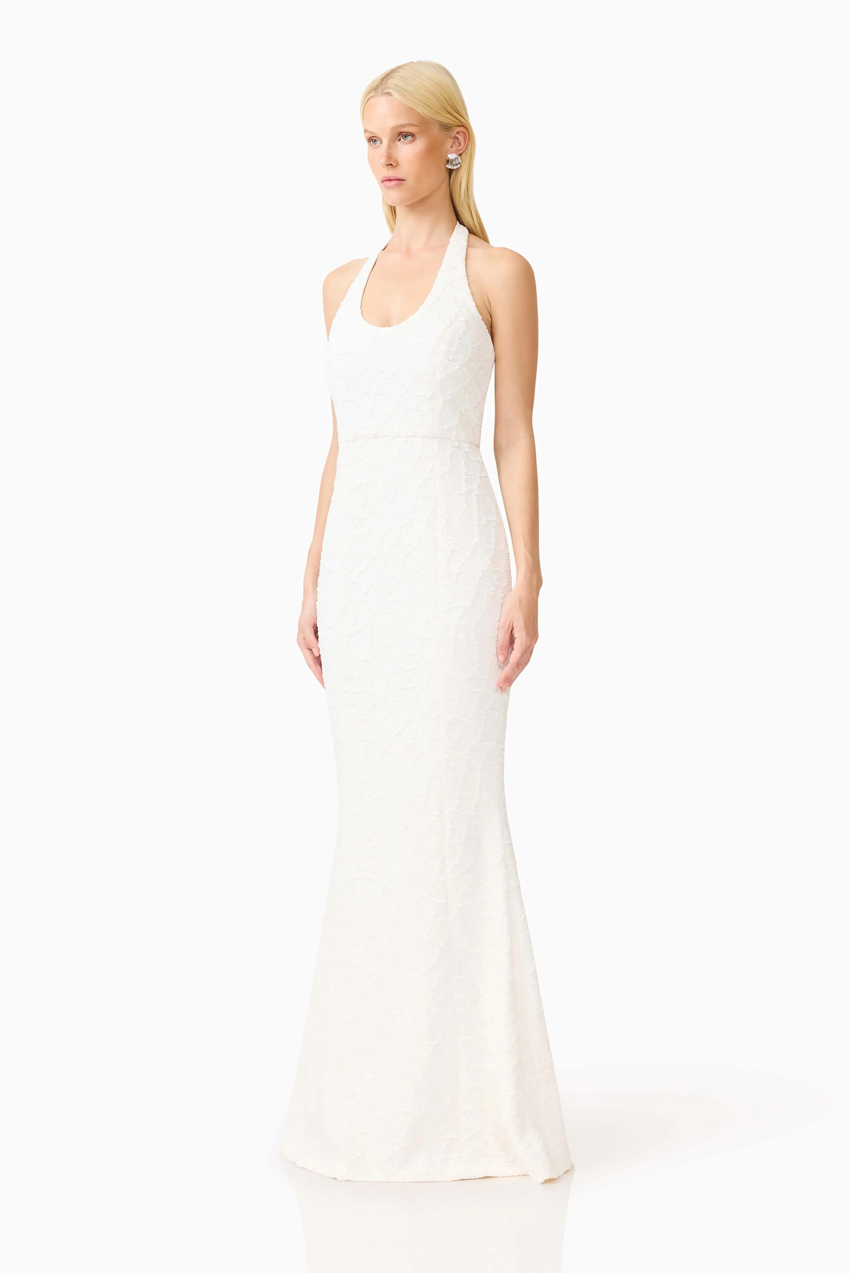 Alexandra Halter Gown Dress in White sold by Elliatt product image thumbnail 3