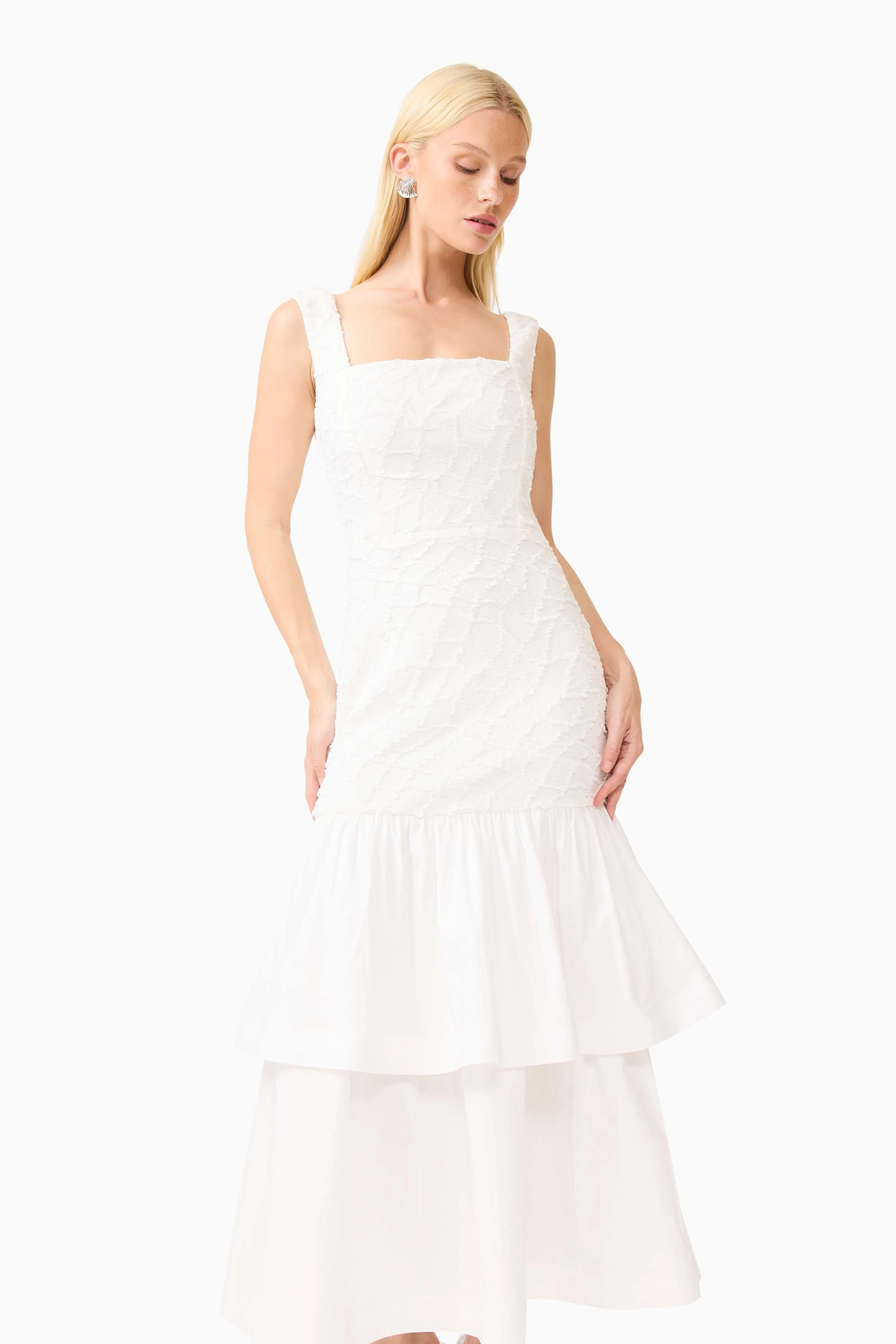 Alexandra Tiered Gown in White sold by Elliatt product image thumbnail 2