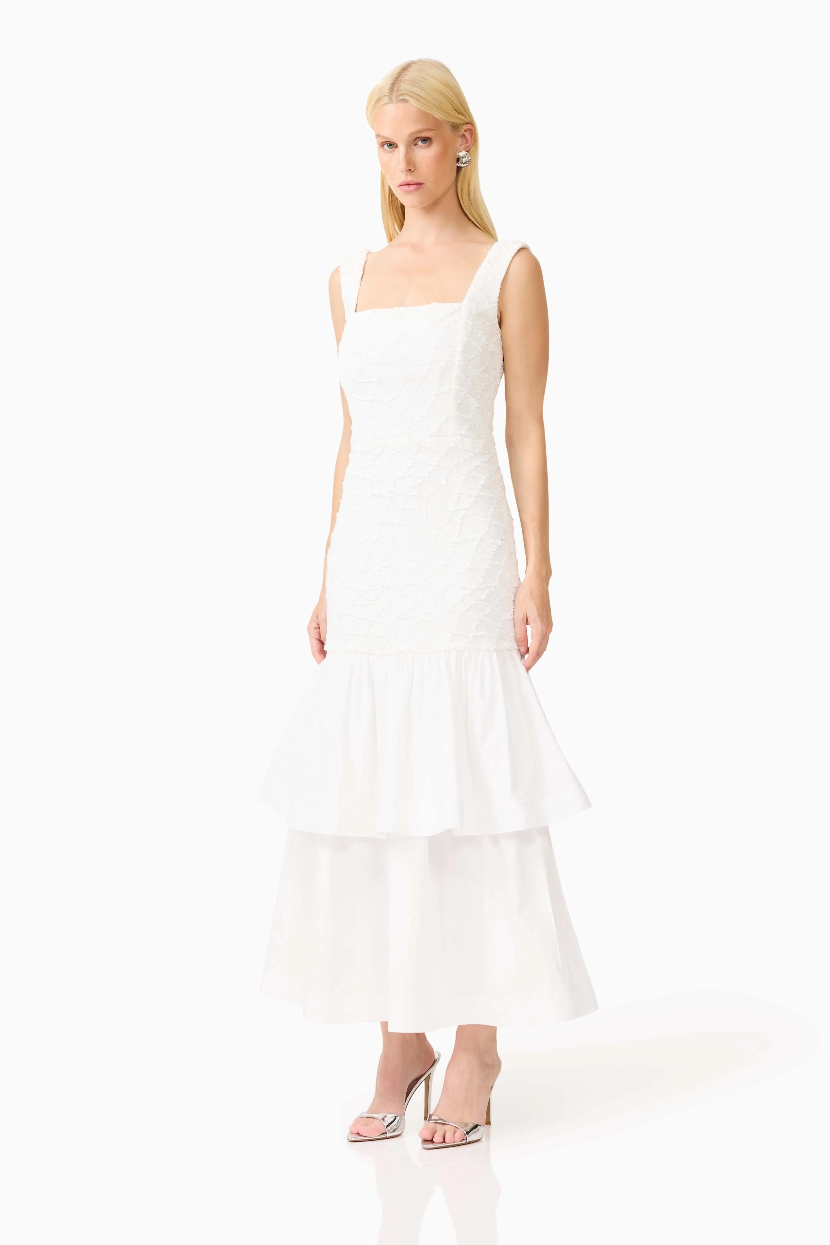 Alexandra Tiered Gown in White sold by Elliatt product image thumbnail 3
