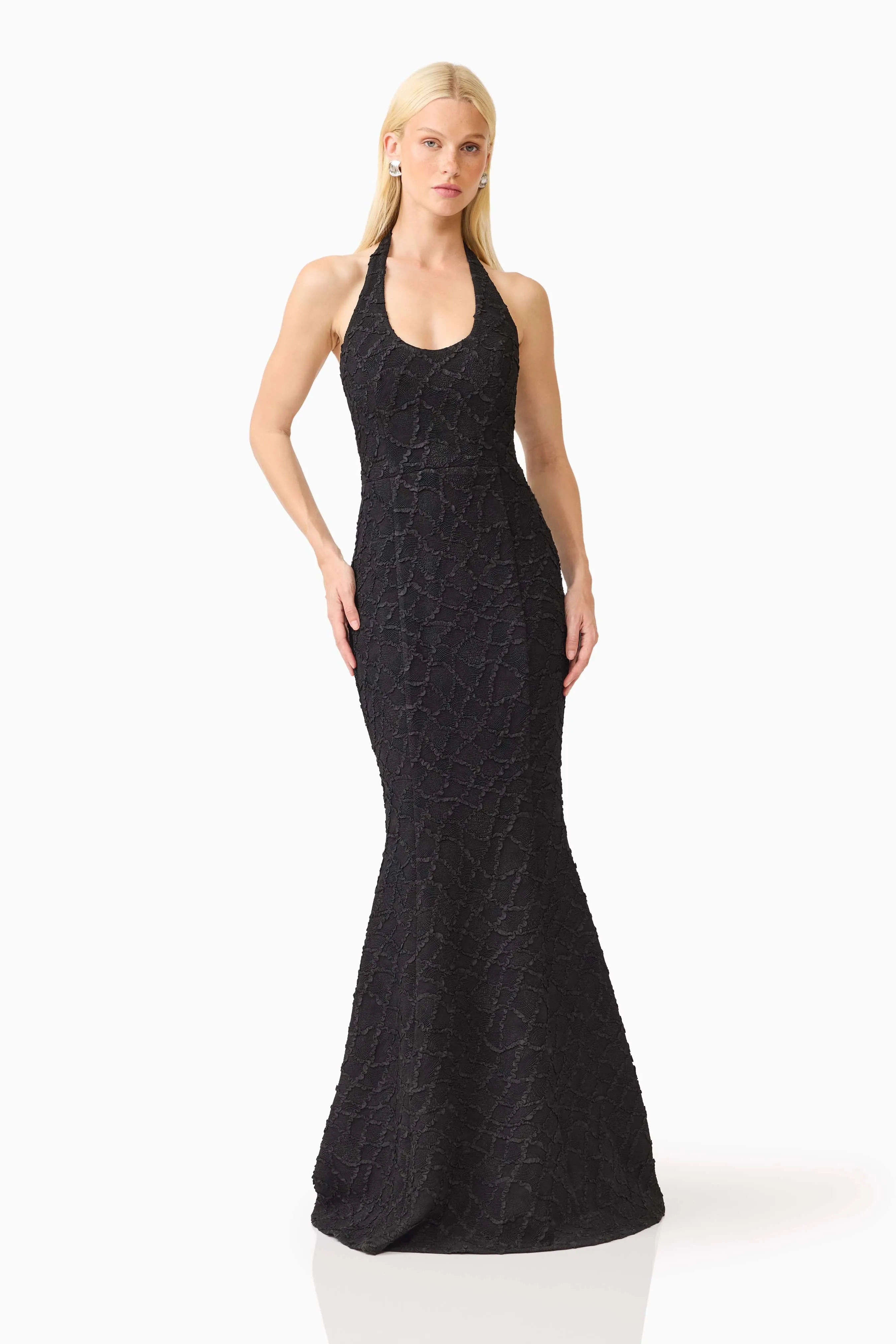 Alexandra Halter Gown Dress in Black sold by Elliatt product image thumbnail 5