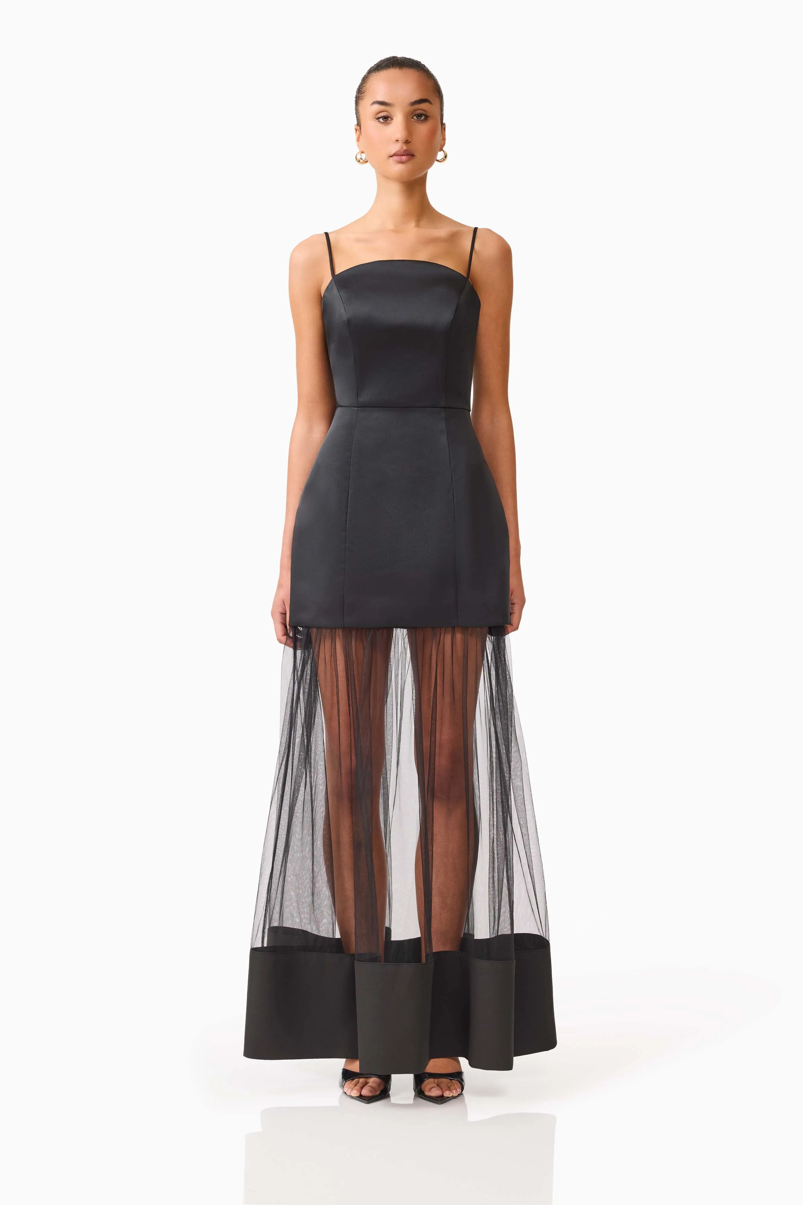 Marcella Strapless Gown in Black sold by Elliatt