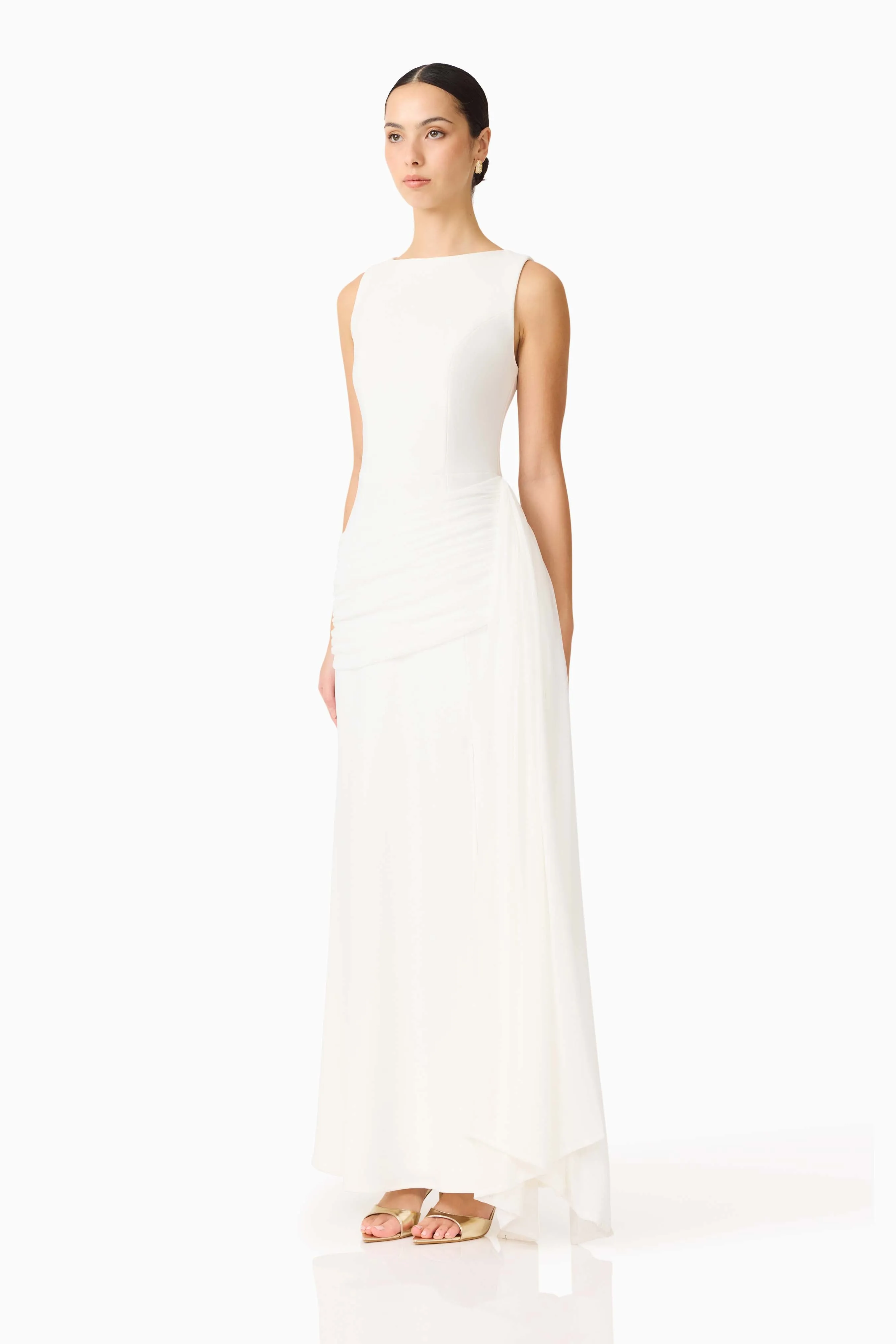 Amelina Sash Gown in White sold by Elliatt product image thumbnail 3