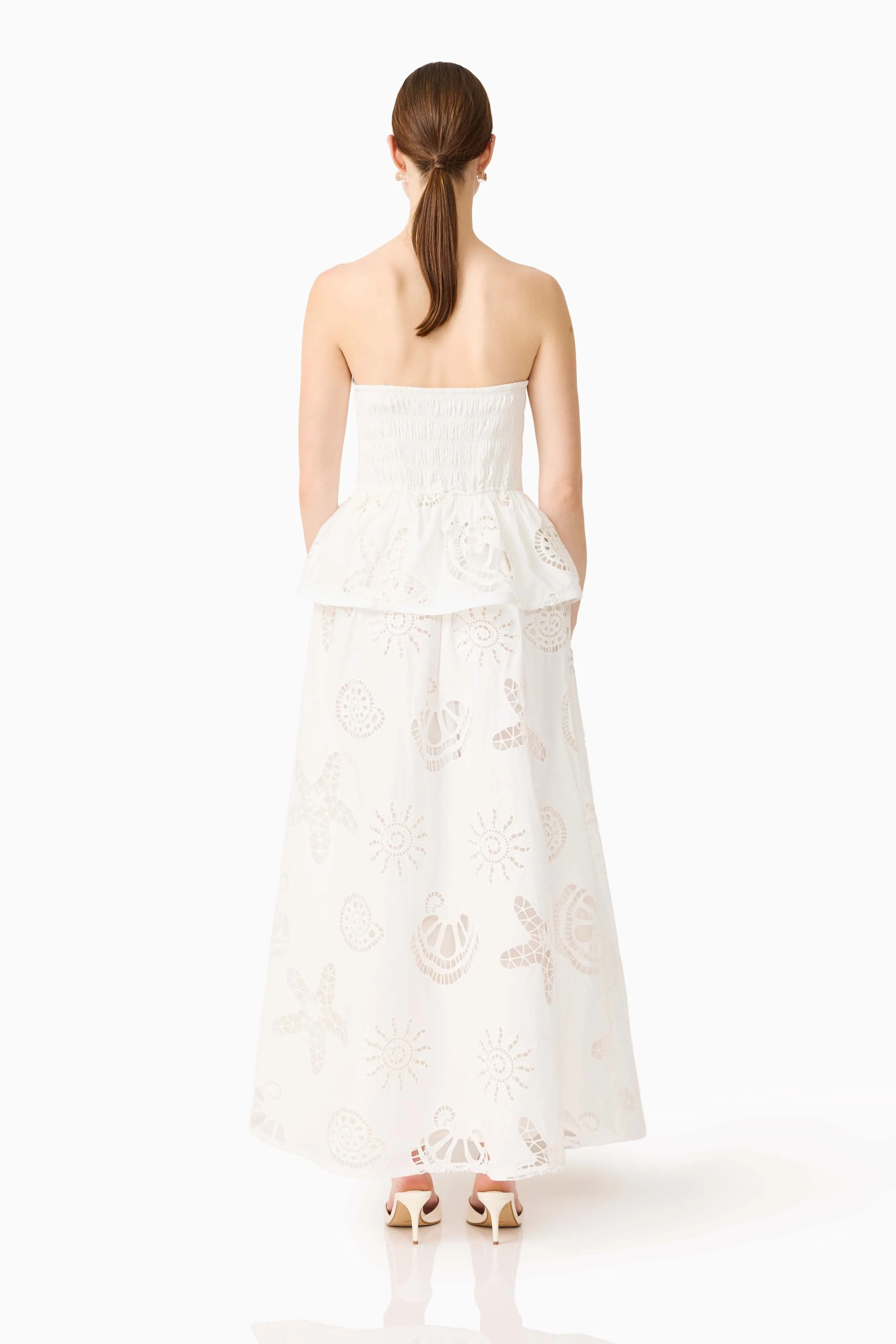 Celine Strapless Maxi Dress in White sold by Elliatt product image thumbnail 4