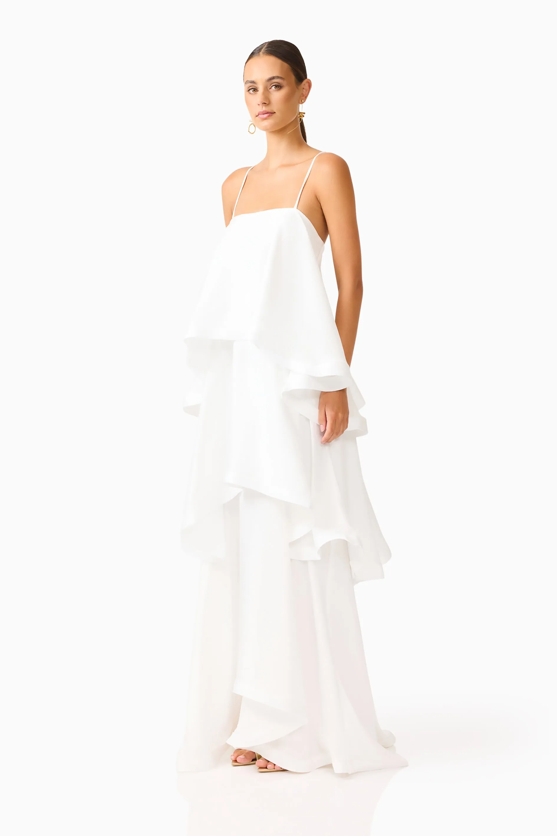 Tilly Tiered Maxi Dress in White sold by Elliatt product image thumbnail 3