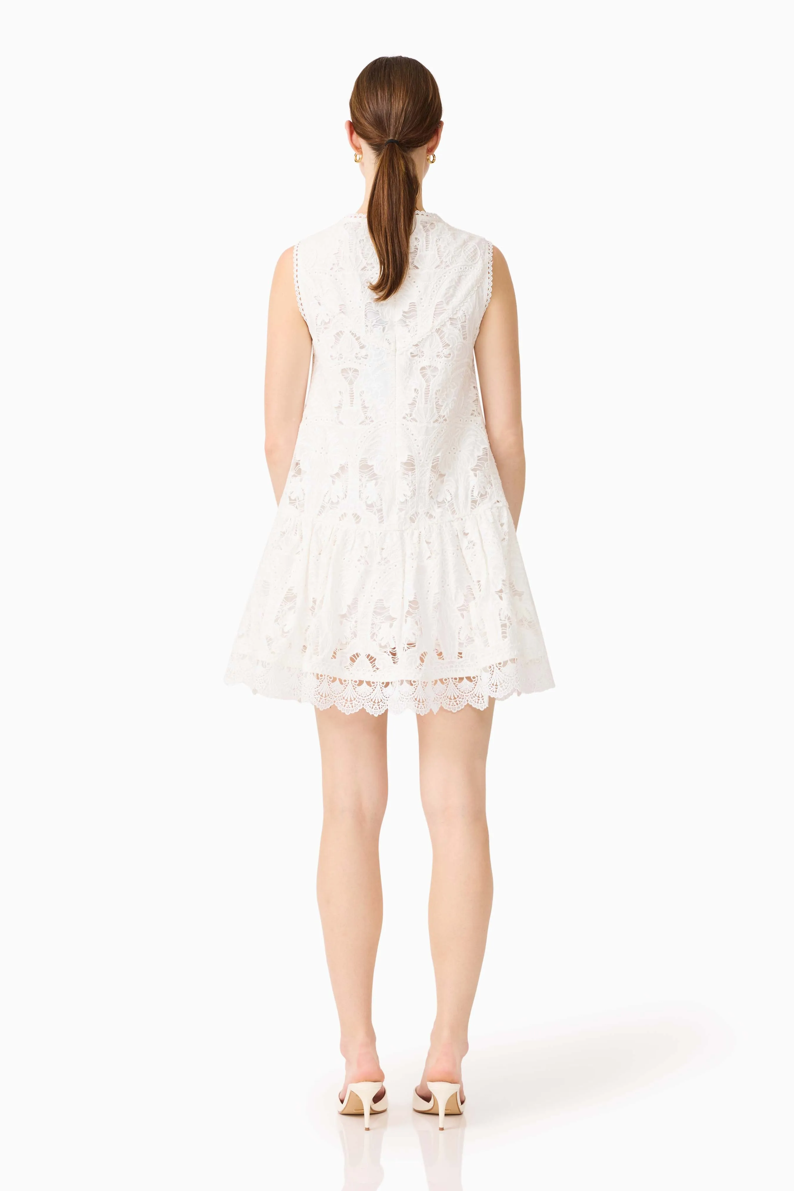 Giovanna Shift Mini Dress in White sold by Elliatt product image thumbnail 5