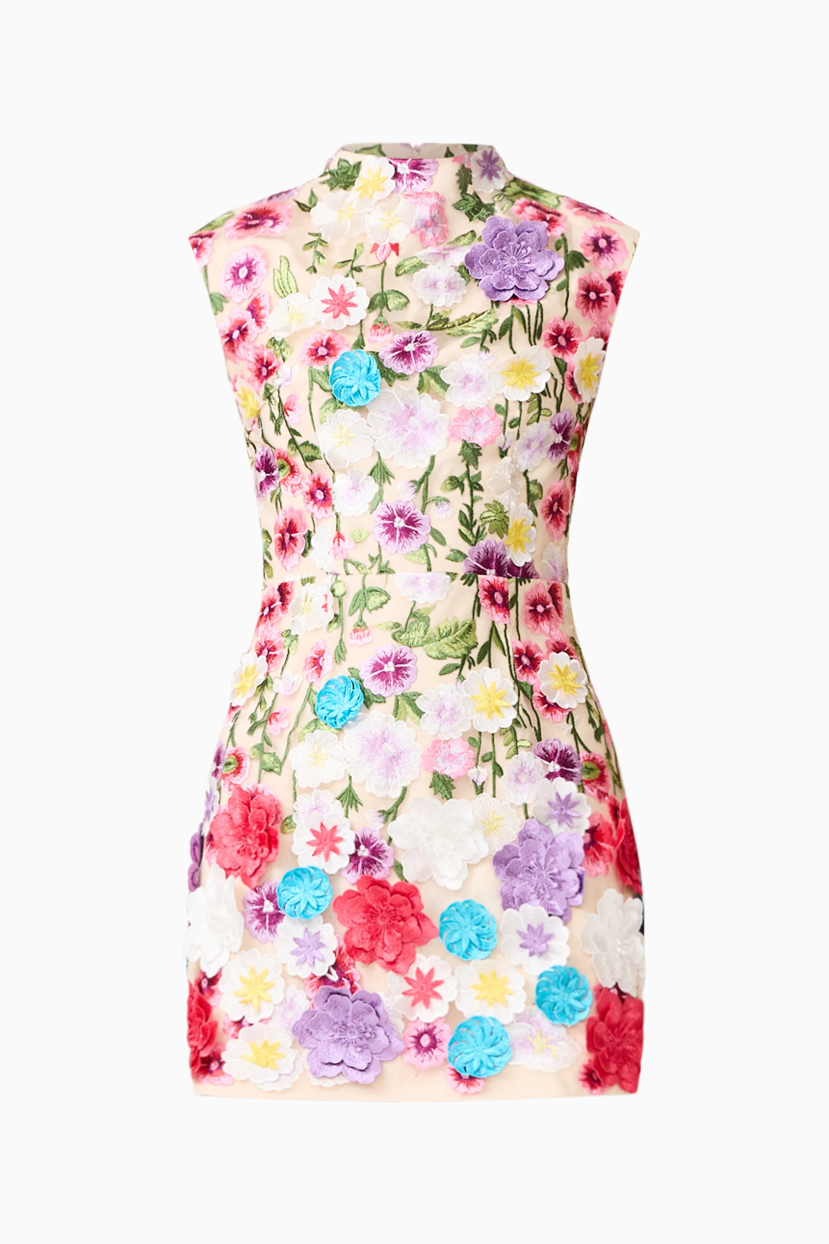Rosette Sleeveless Mini Dress in Multi Floral sold by Elliatt product image thumbnail 3