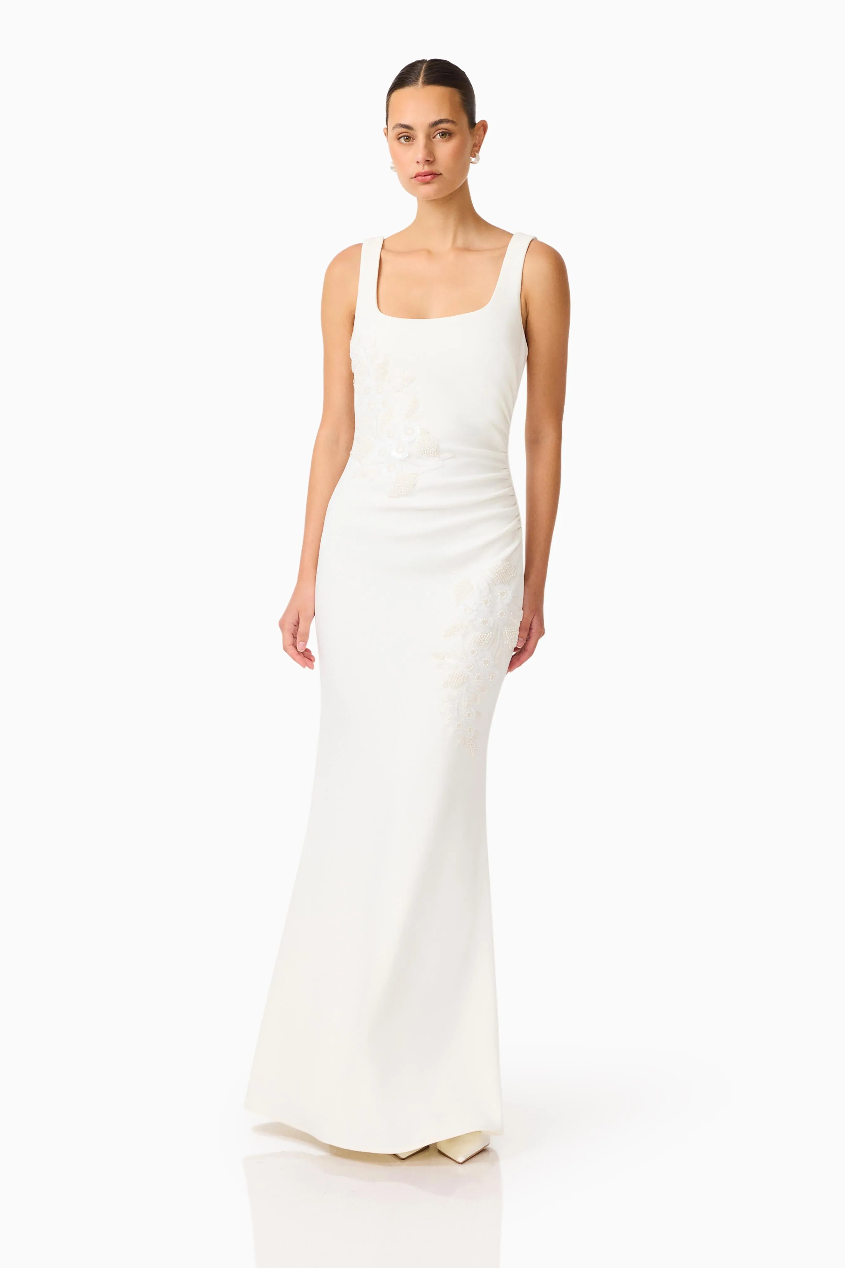 Odelia Beaded Maxi Dress in White sold by Elliatt product image thumbnail 5
