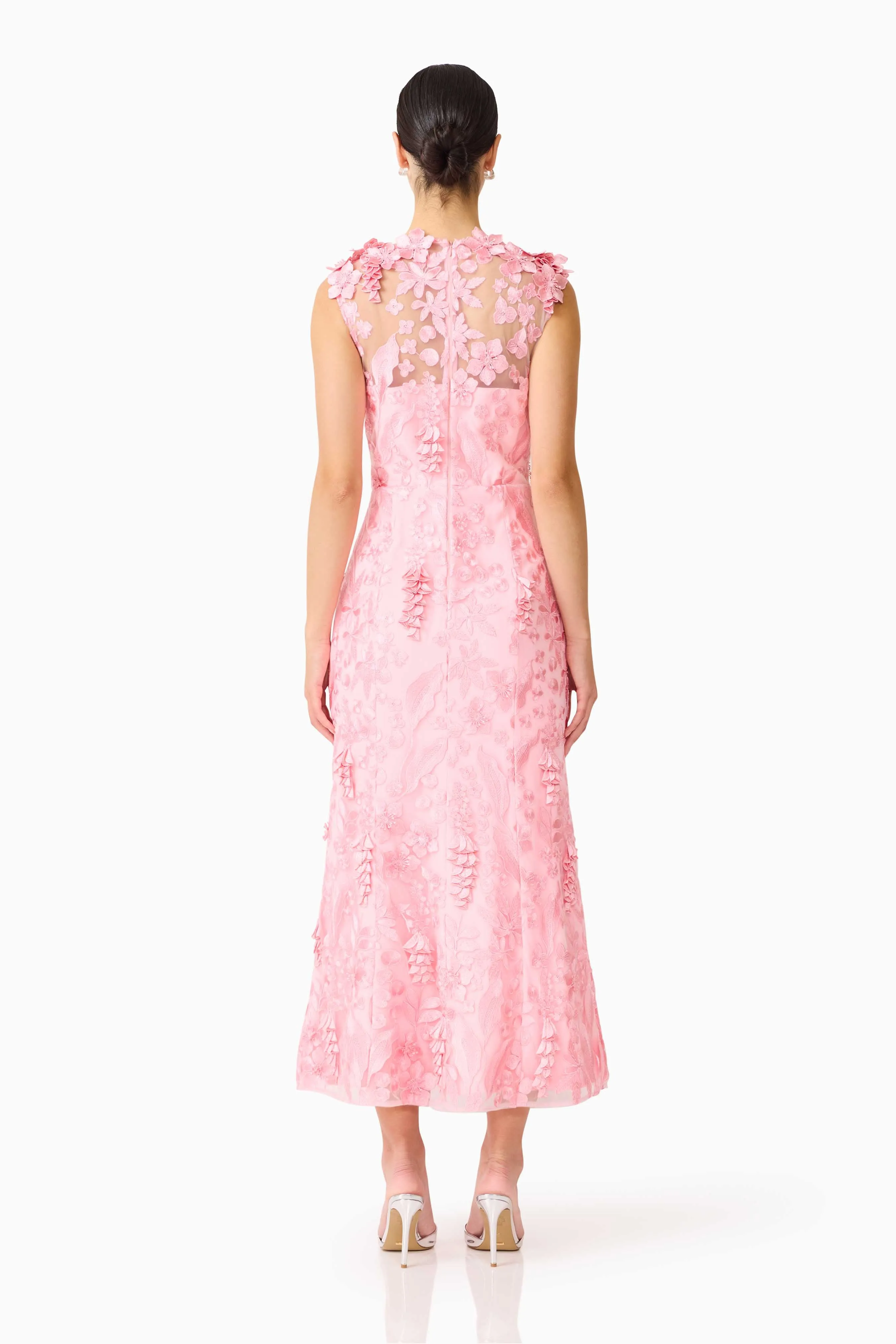 Monique Floral Applique Midi in Pink sold by Elliatt product image thumbnail 5