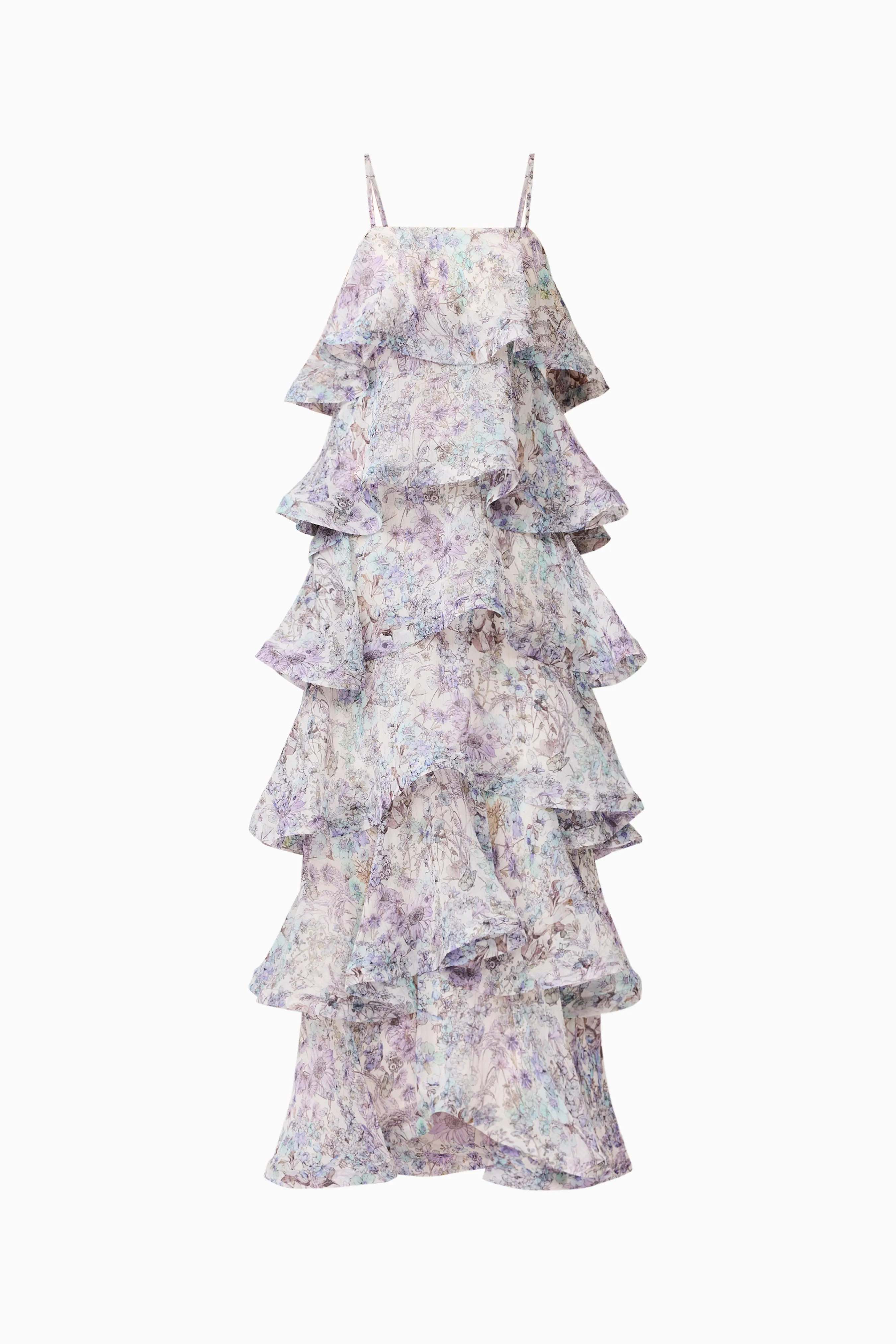 Rosaria Tiered Gown in Purple Floral sold by Elliatt product image thumbnail 3