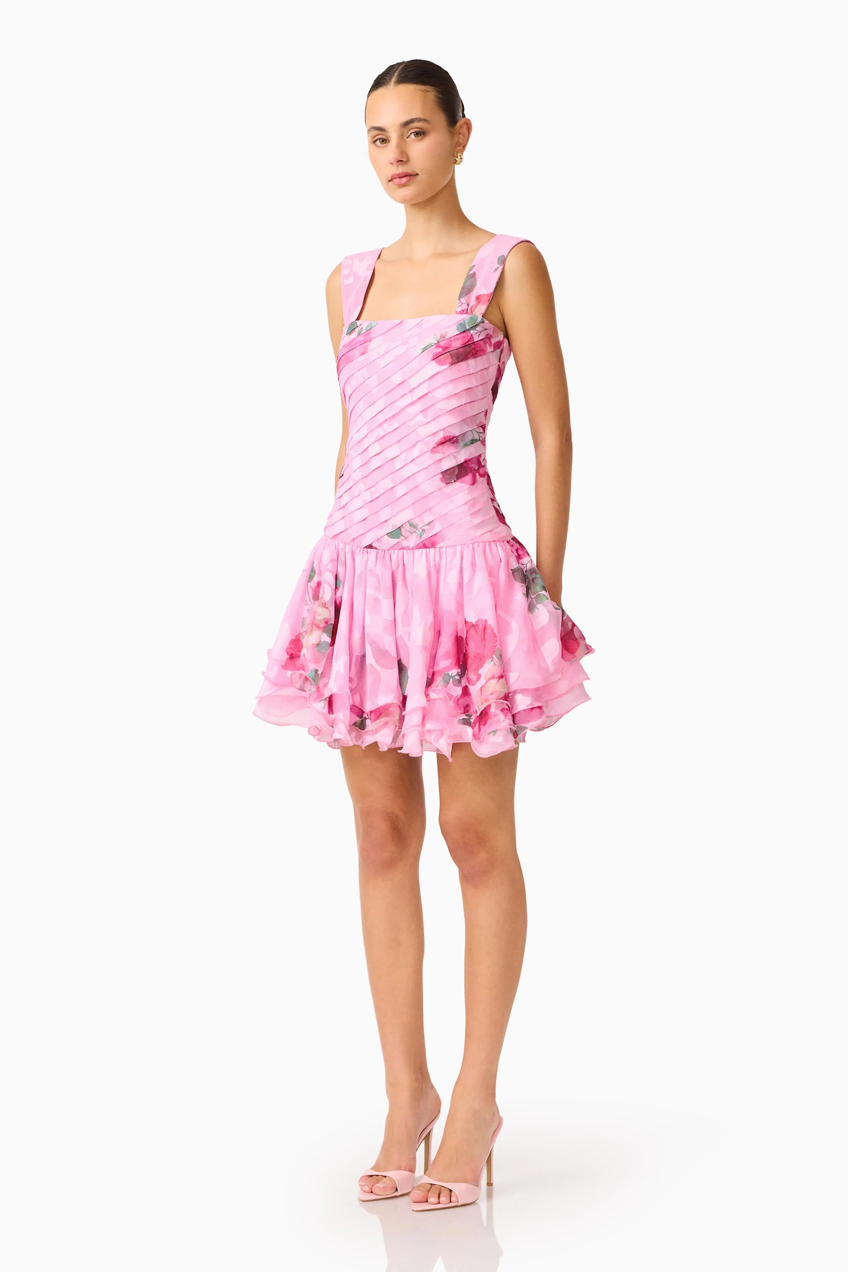 Eleanora Drop Waist Mini in Pink Floral sold by Elliatt product image thumbnail 4