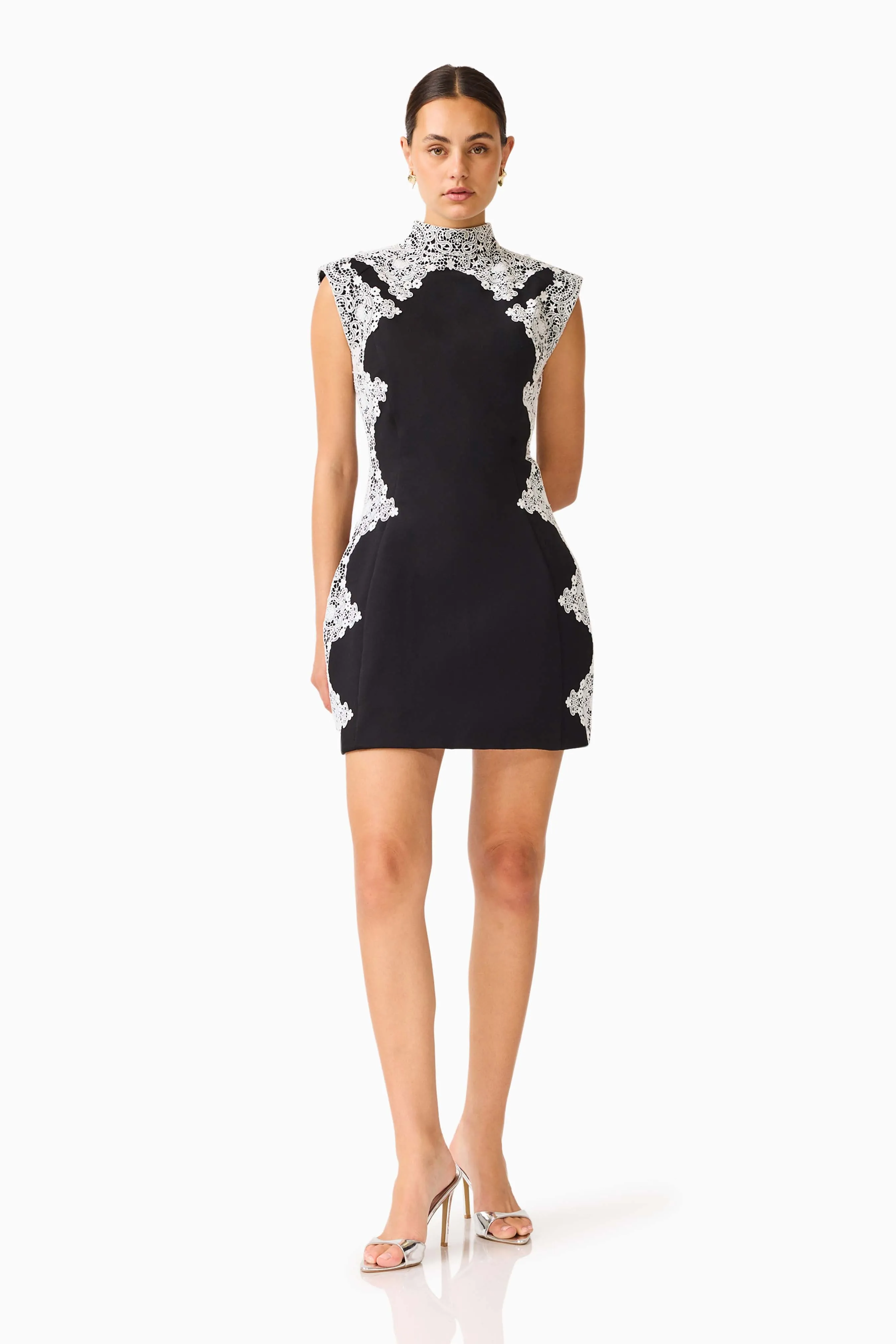 Elysia Lace Mini Dress in Black sold by Elliatt product image thumbnail 5