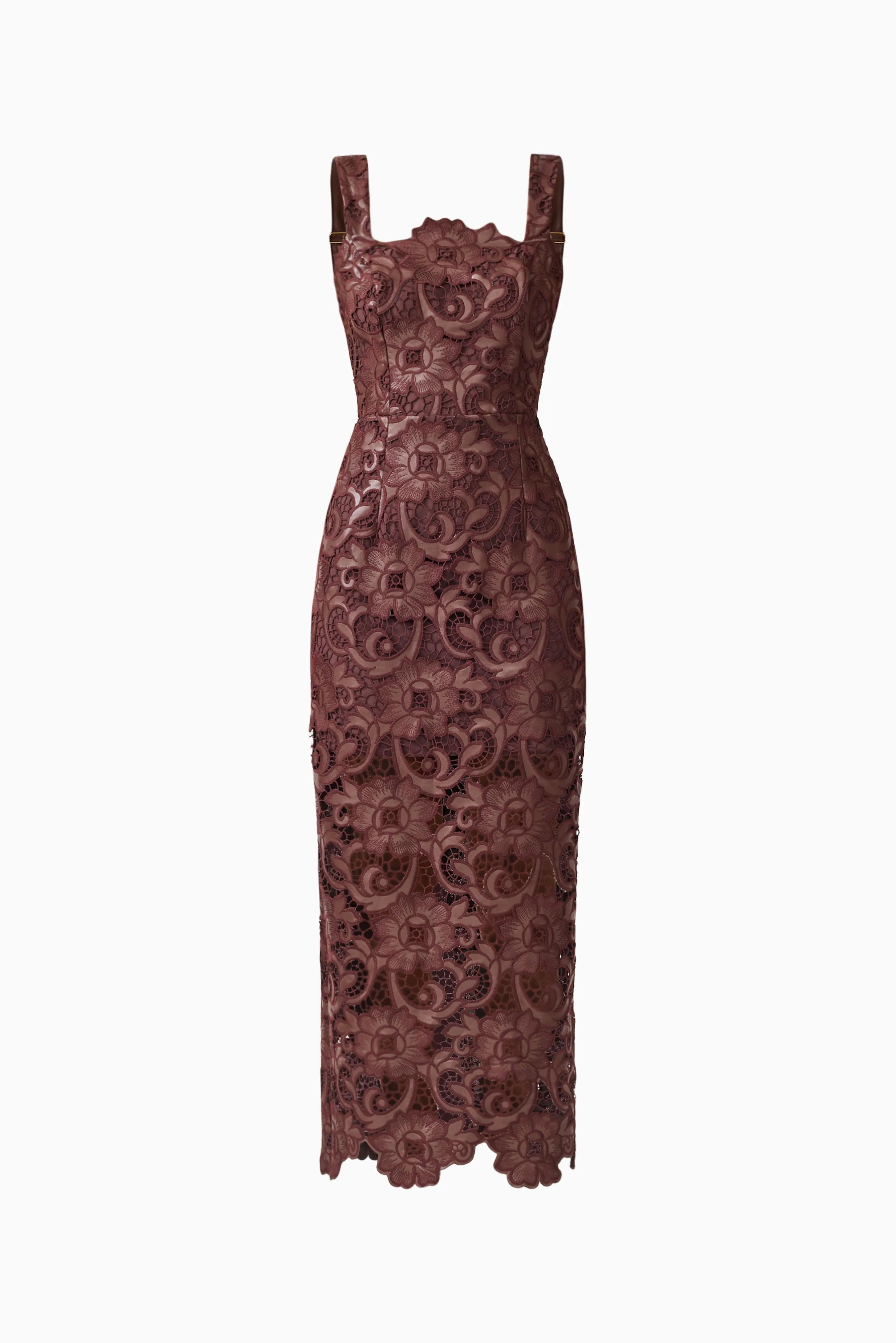 Novelle Column Midi Dress in Brown sold by Elliatt product image thumbnail 3