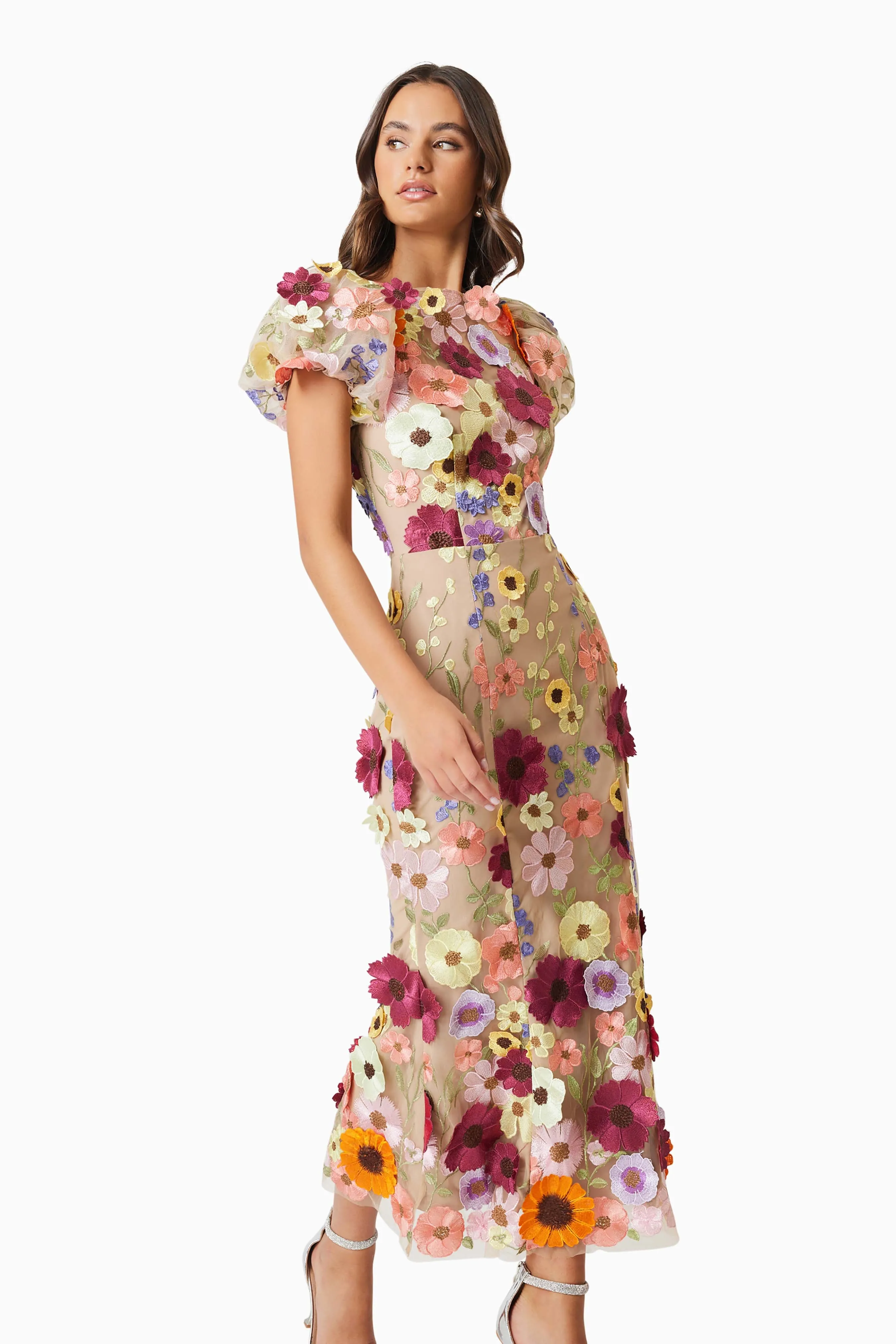 Astraea 3D Lace Maxi Dress In Pink sold by Elliatt product image thumbnail 2