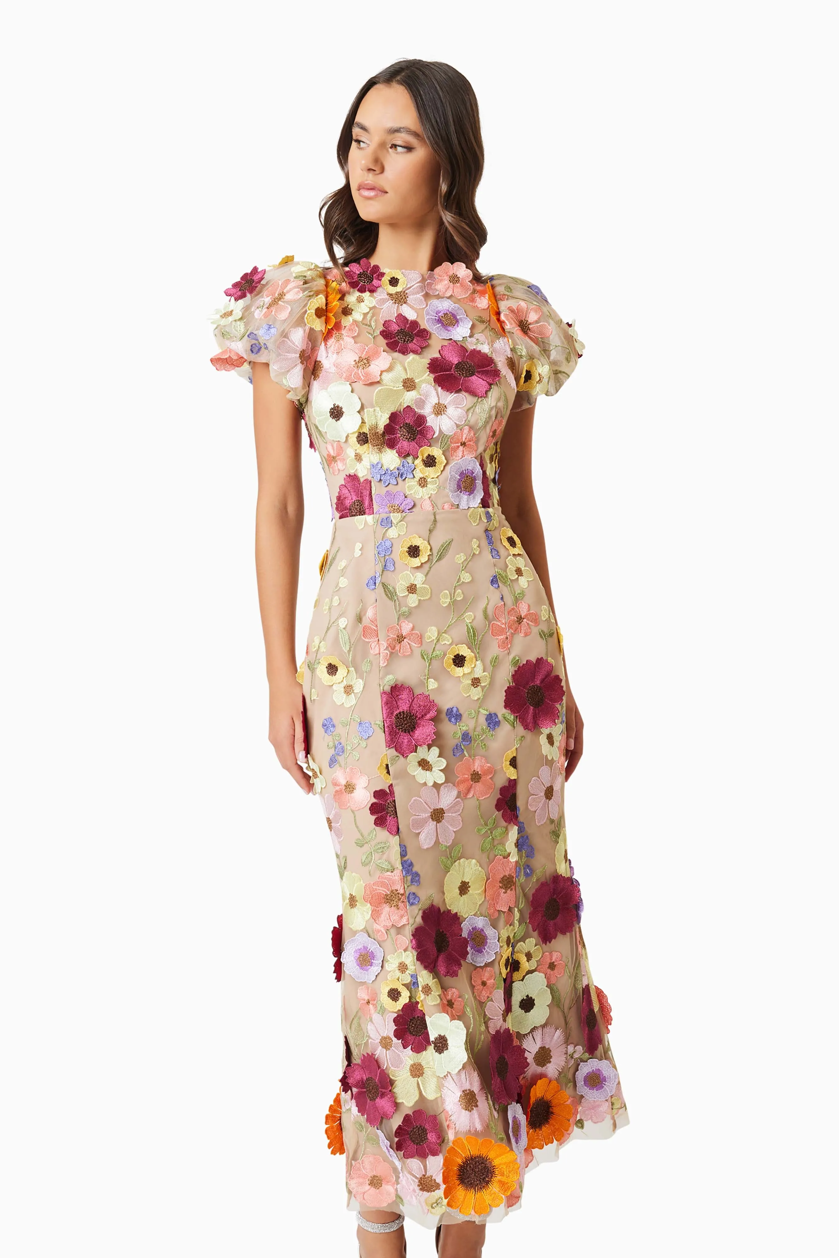 Astraea 3D Lace Maxi Dress In Pink sold by Elliatt product image thumbnail 4