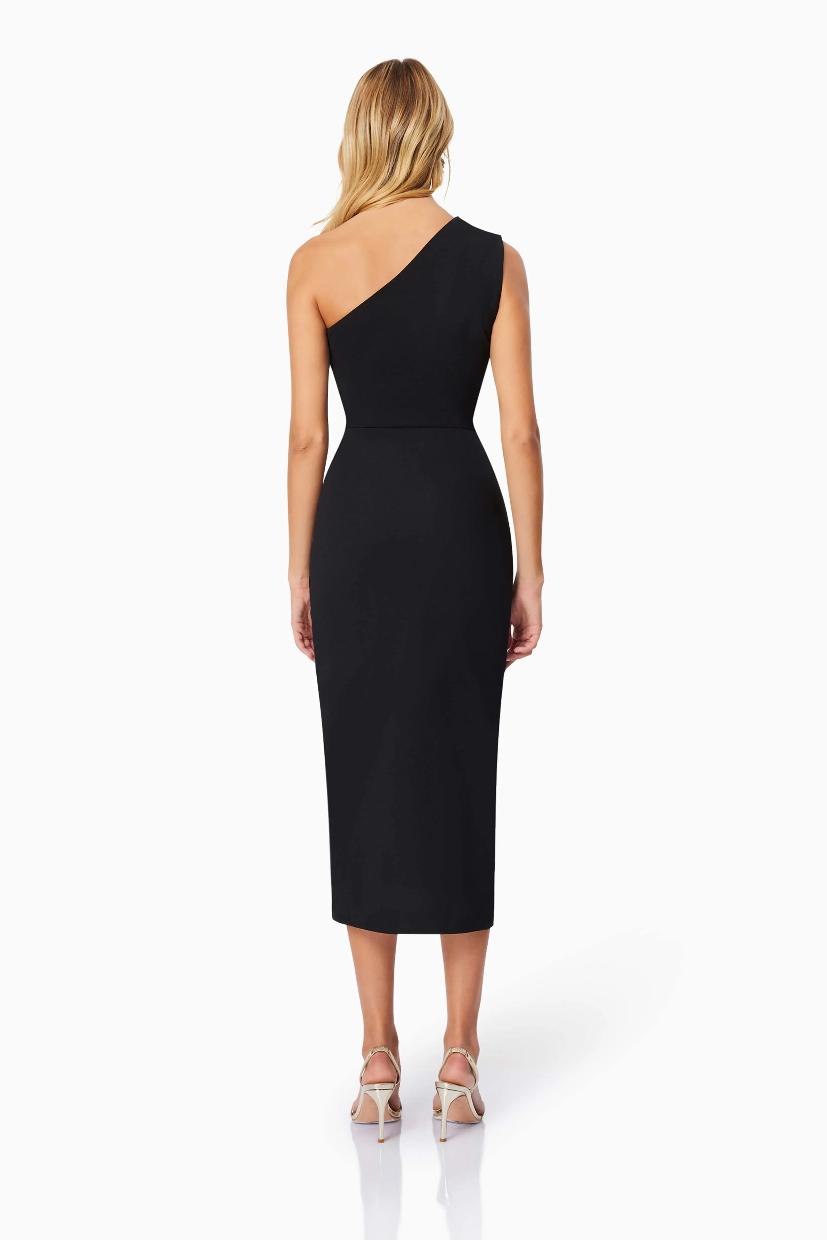 Jade One Shoulder Midi Dress In Black sold by Elliatt product image thumbnail 5