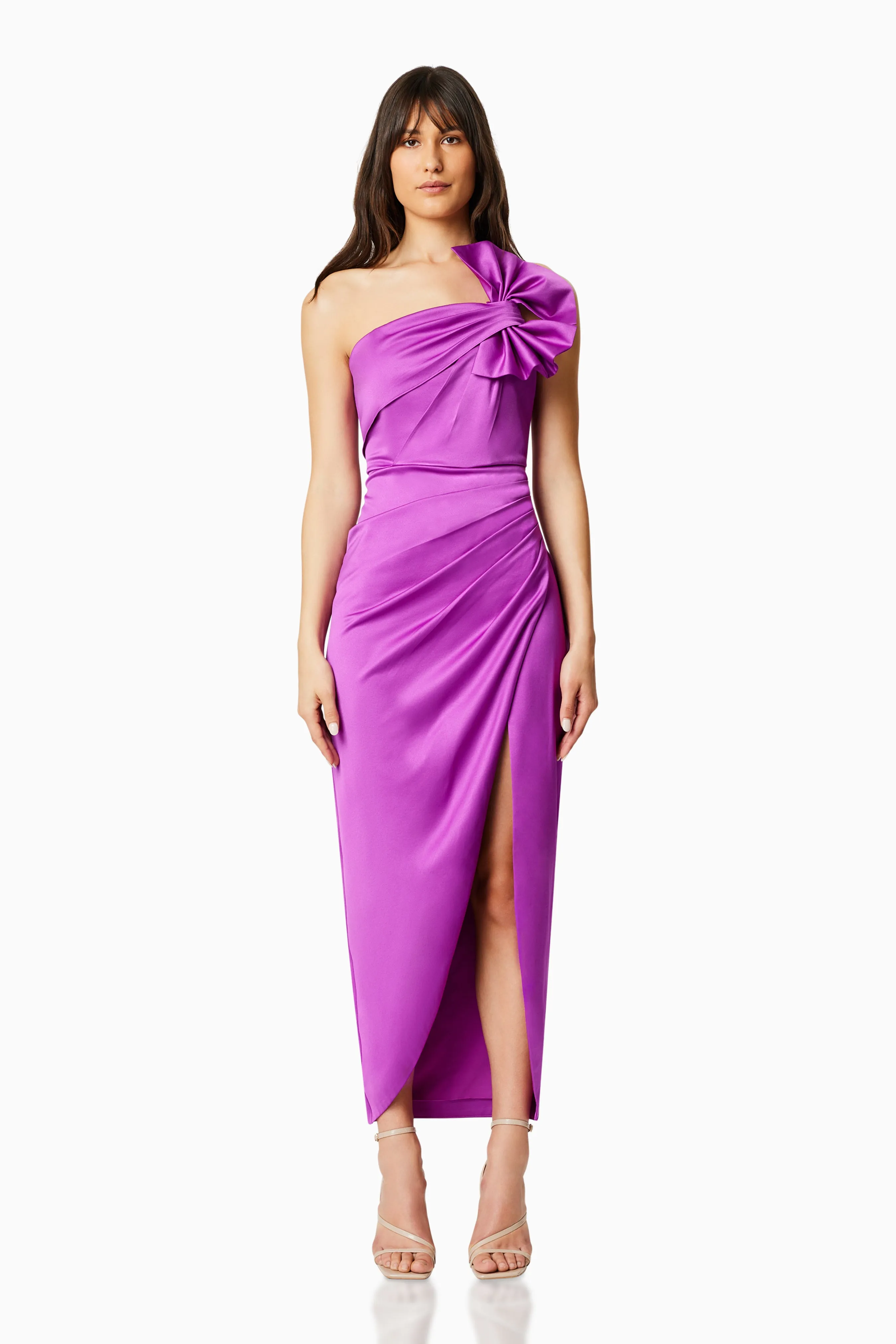 Floretta Midi Cocktail Dress In Purple sold by Elliatt