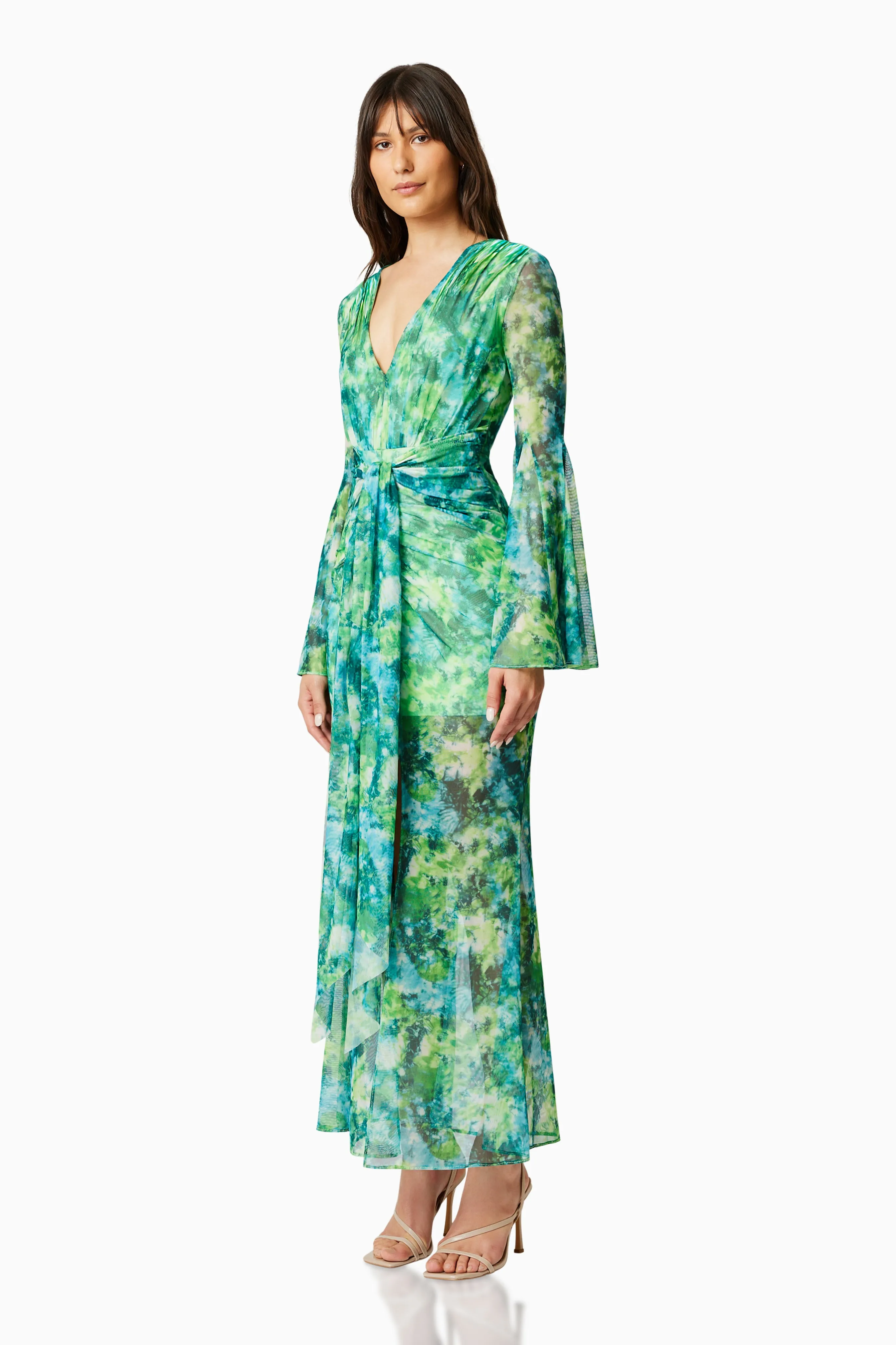 Jonquil Long Sleeve Maxi Dress In Green sold by Elliatt product image thumbnail 3