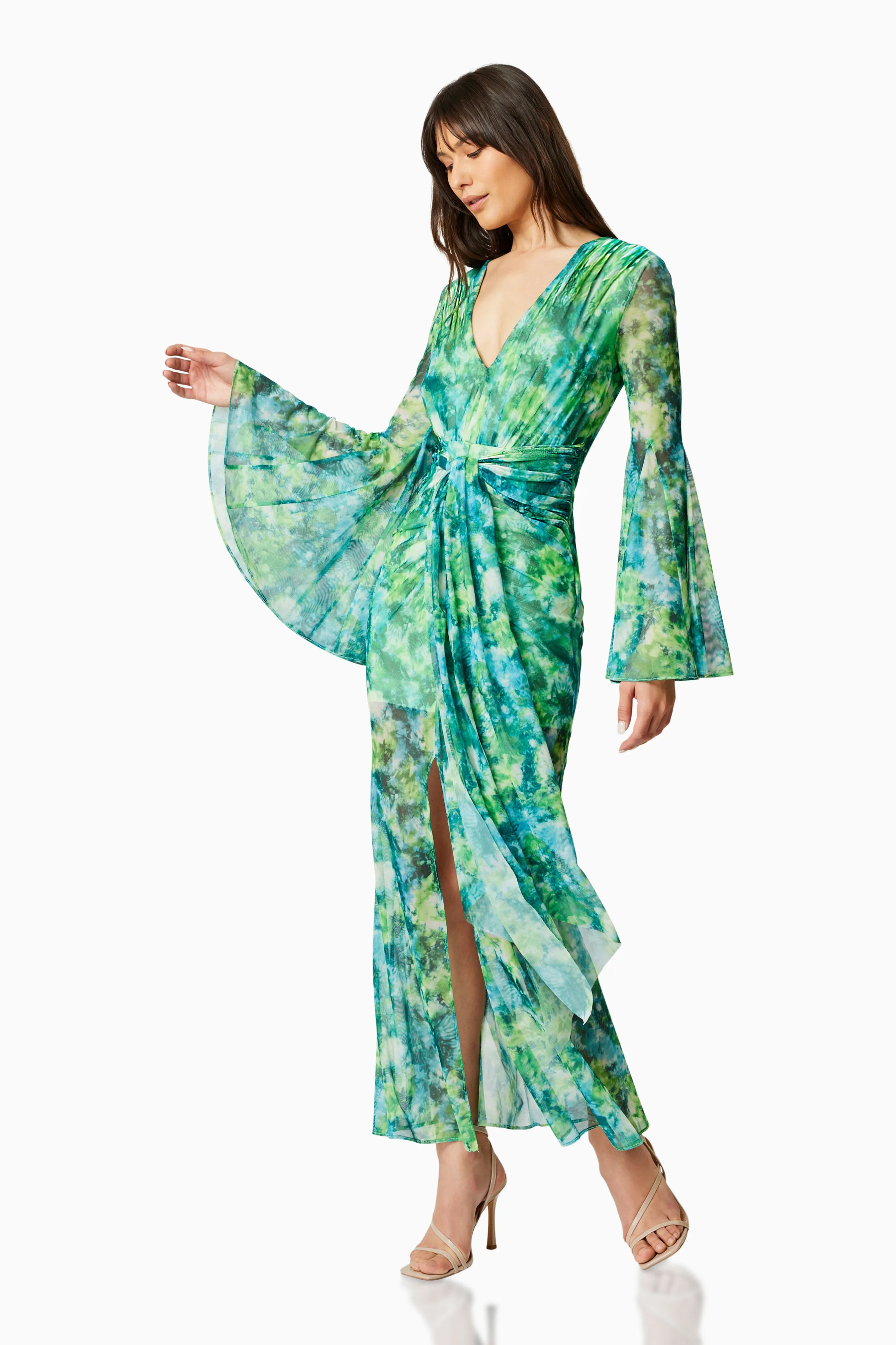 Jonquil Long Sleeve Maxi Dress In Green sold by Elliatt product image thumbnail 4