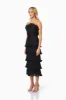 Maya Pleated Midi Dress in Black sold by Elliatt