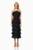 Maya Pleated Midi Dress in Black sold by Elliatt
