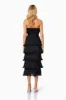 Maya Pleated Midi Dress in Black sold by Elliatt