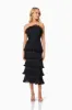Maya Pleated Midi Dress in Black sold by Elliatt