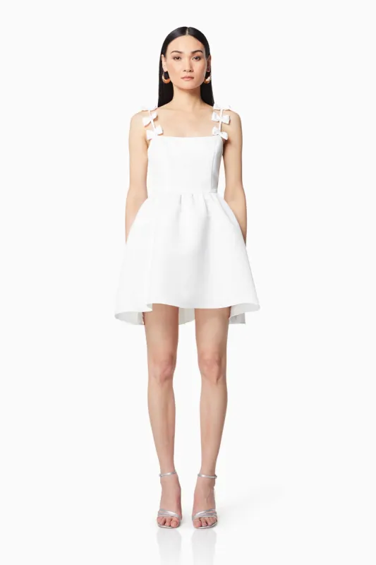 Enchantment Mini Dress In White sold by Elliatt