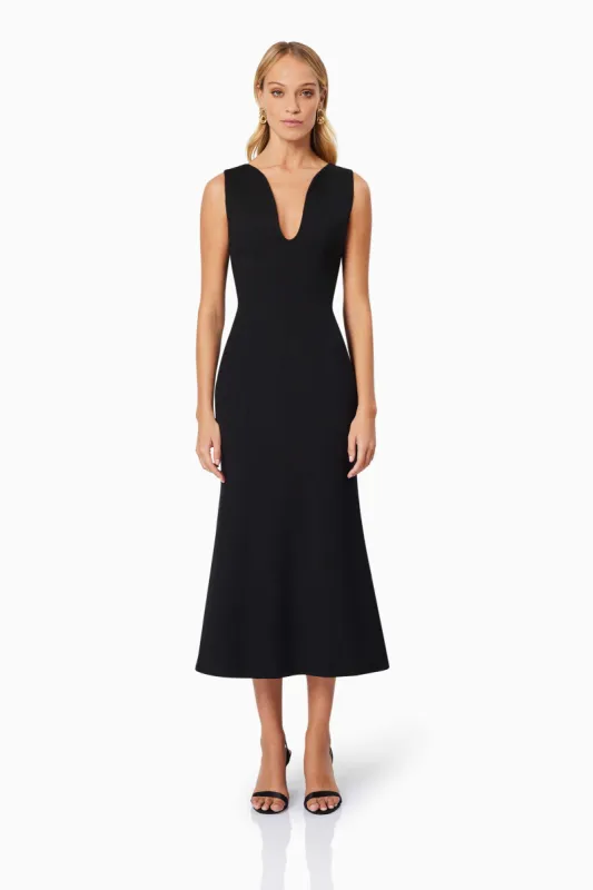 Eden Midi Dress in Black sold by Elliatt