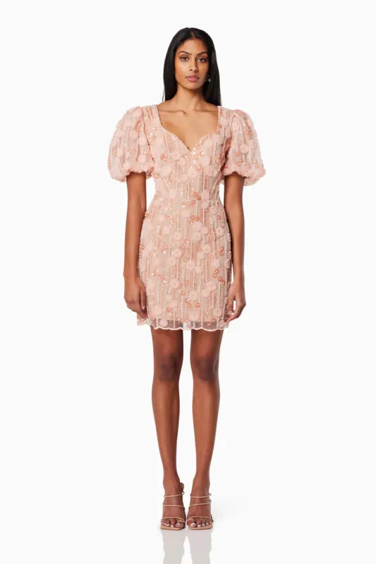 Arles Fitted Mini Dress In Pink sold by Elliatt