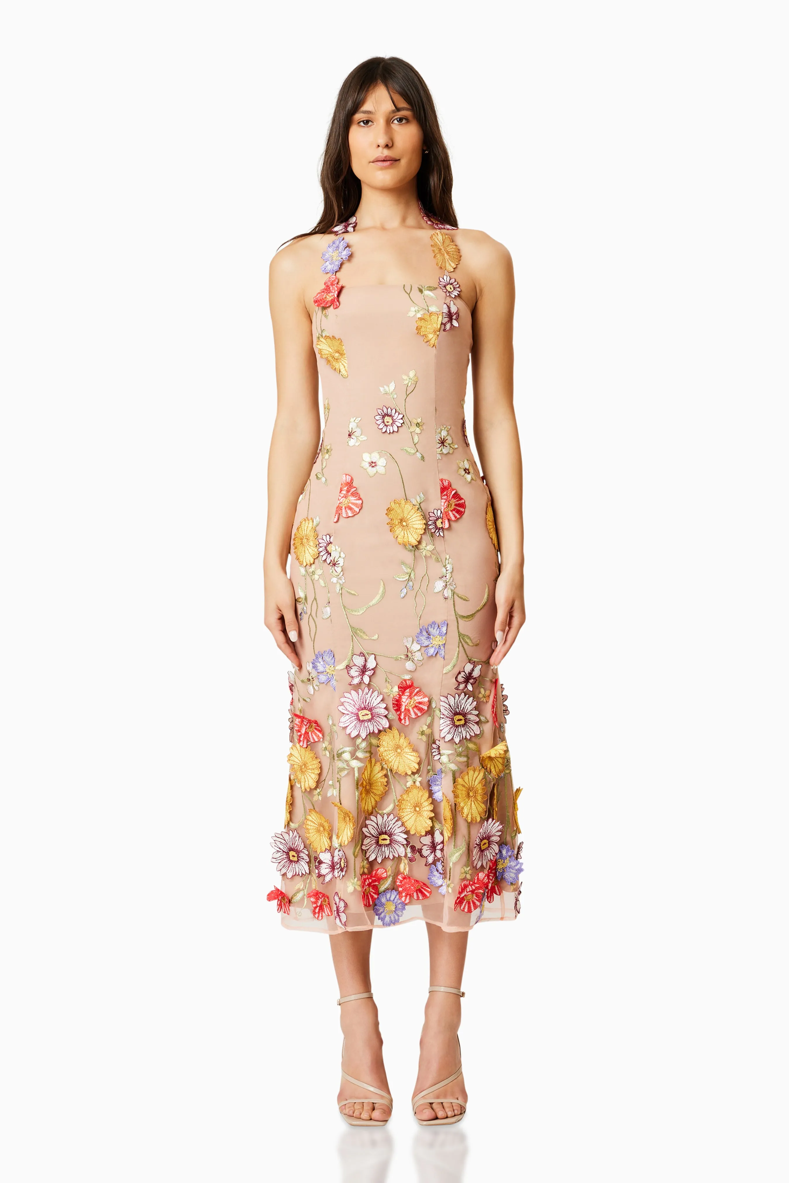 Lark Floral Midi Dress In Multi sold by Elliatt