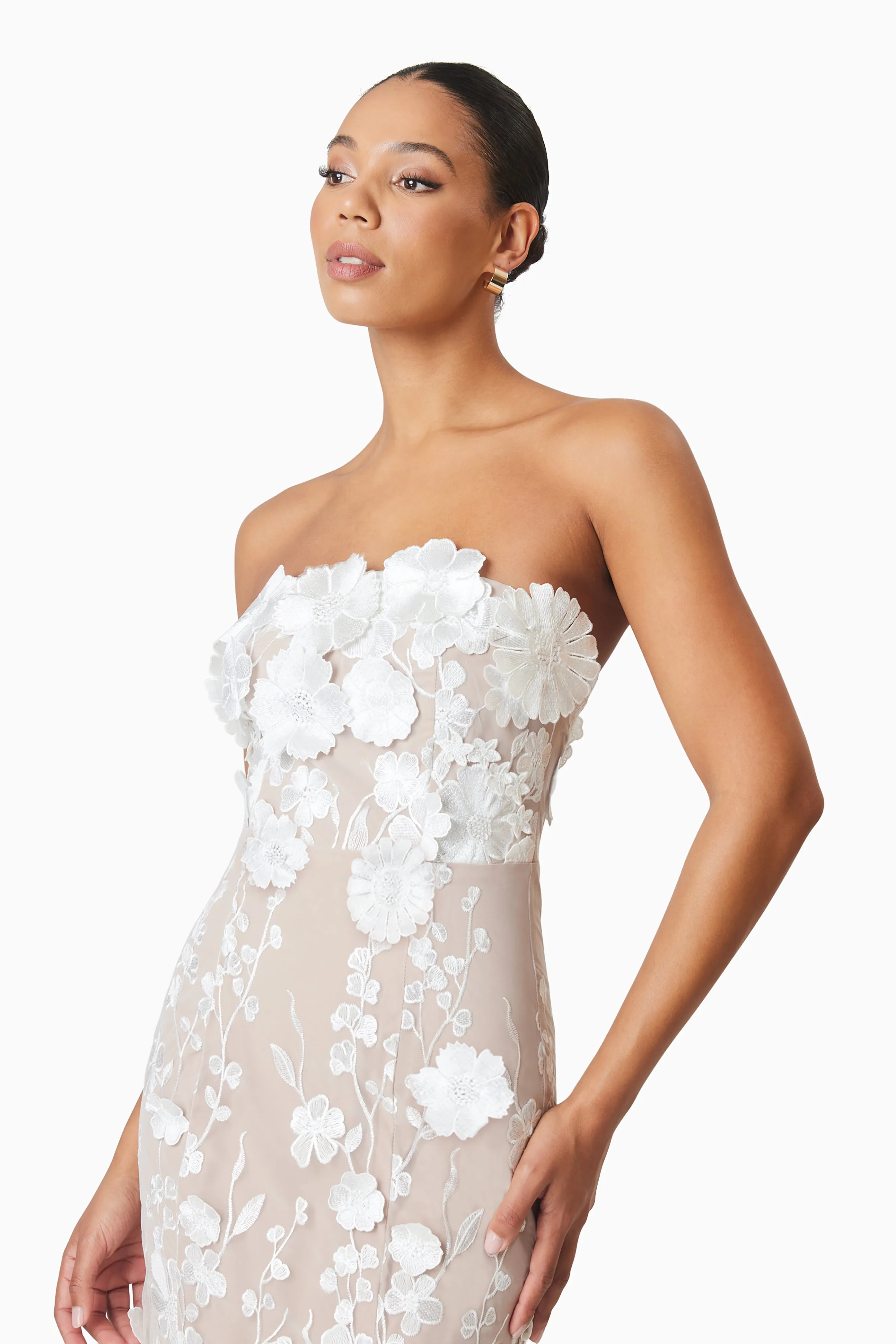 Tiana Floral Maxi Dress in White sold by Elliatt product image thumbnail 5