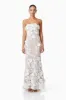 Tiana Floral Maxi Dress in White sold by Elliatt