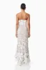 Tiana Floral Maxi Dress in White sold by Elliatt
