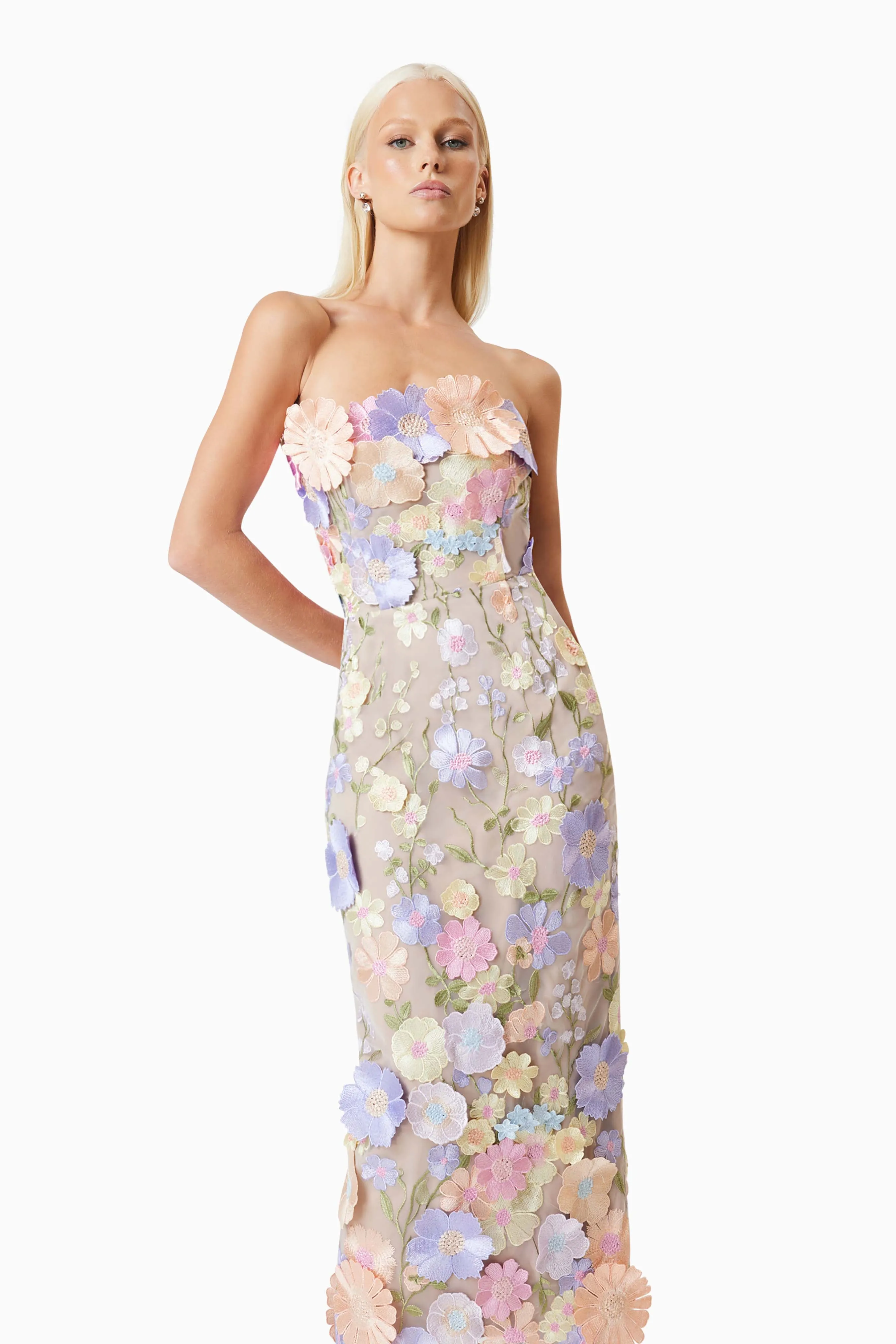 Helena Strapless Midi Dress In Purple sold by Elliatt product image thumbnail 5