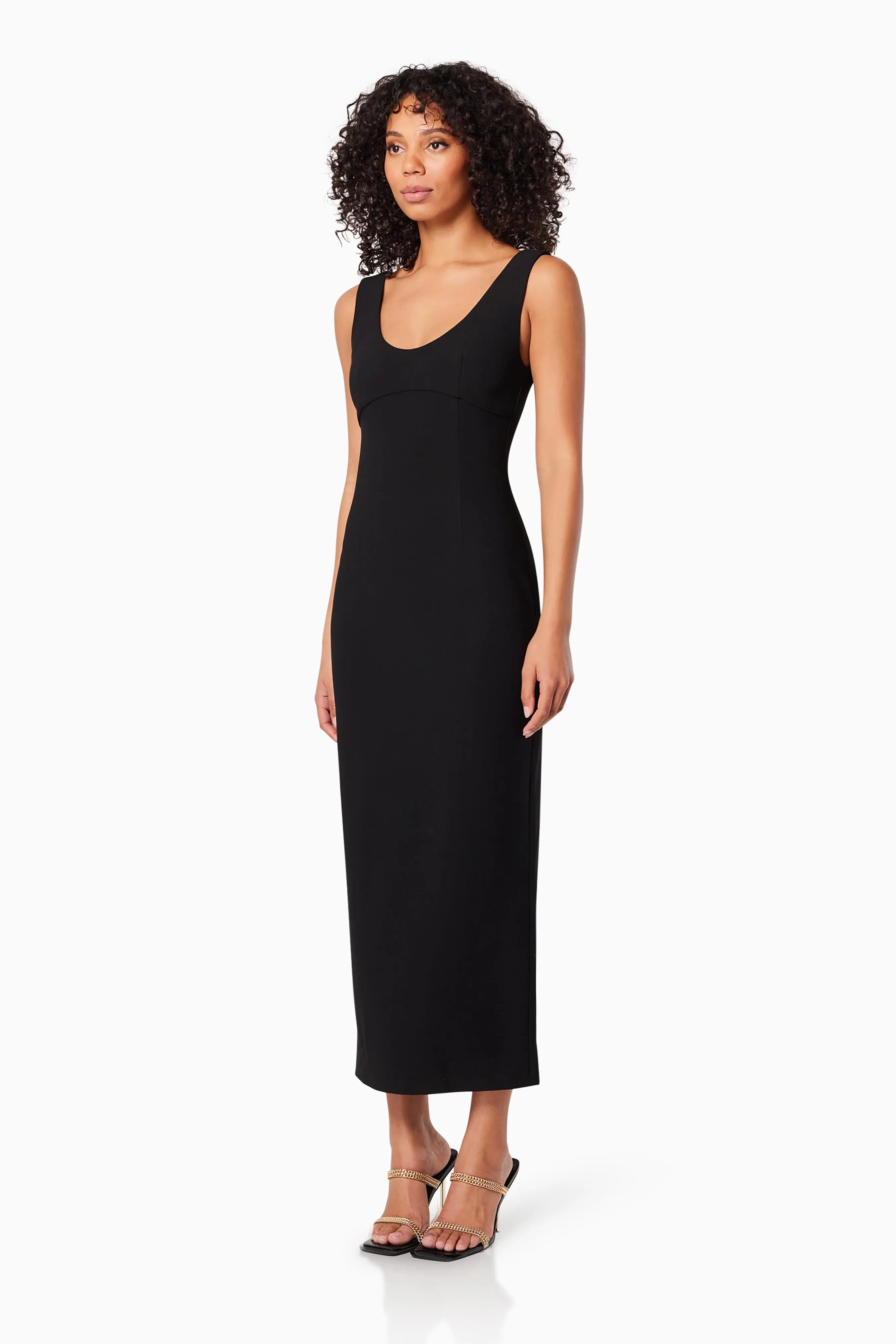 Altea Fitted Midi Dress In Black sold by Elliatt product image thumbnail 3