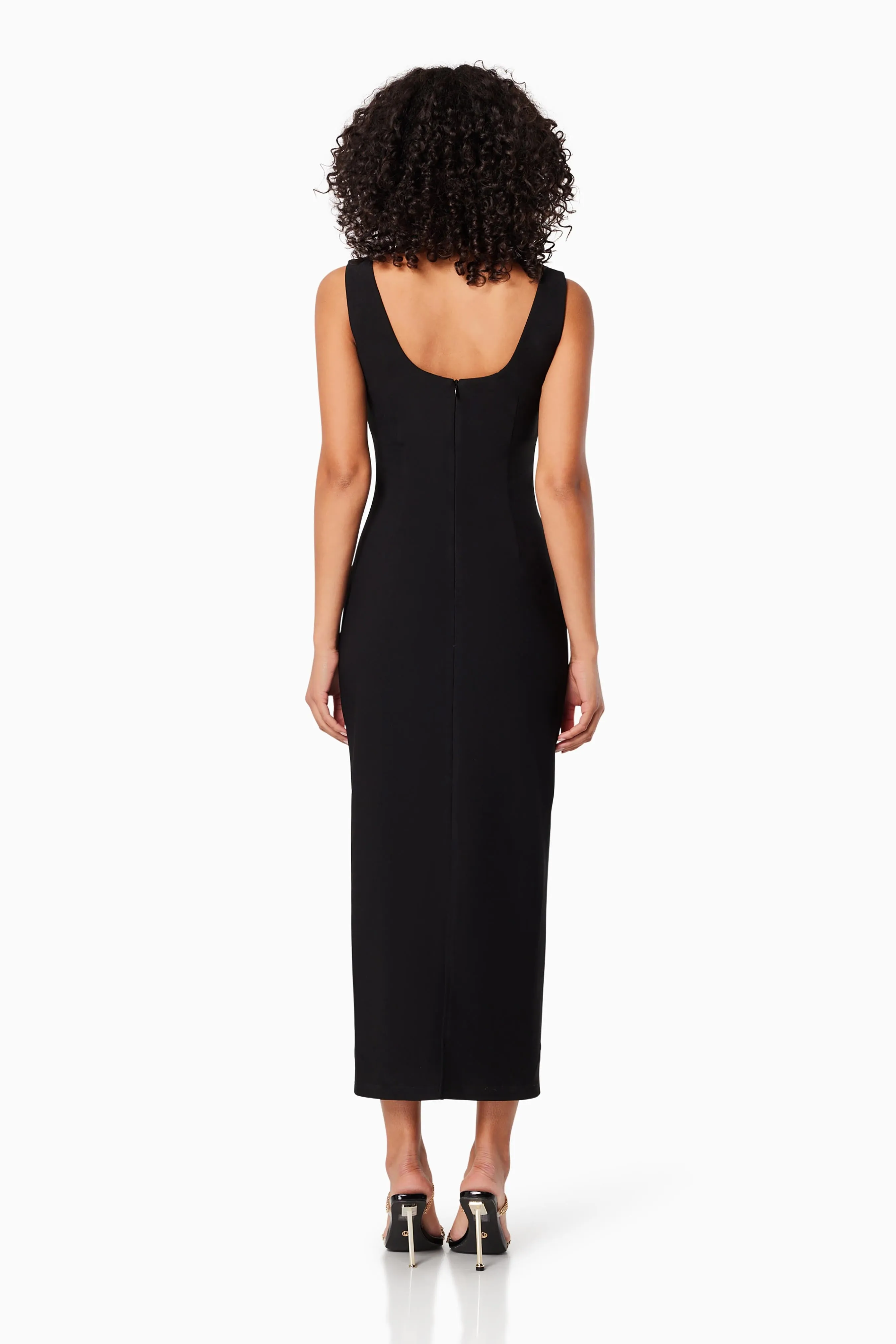 Altea Fitted Midi Dress In Black sold by Elliatt product image thumbnail 5