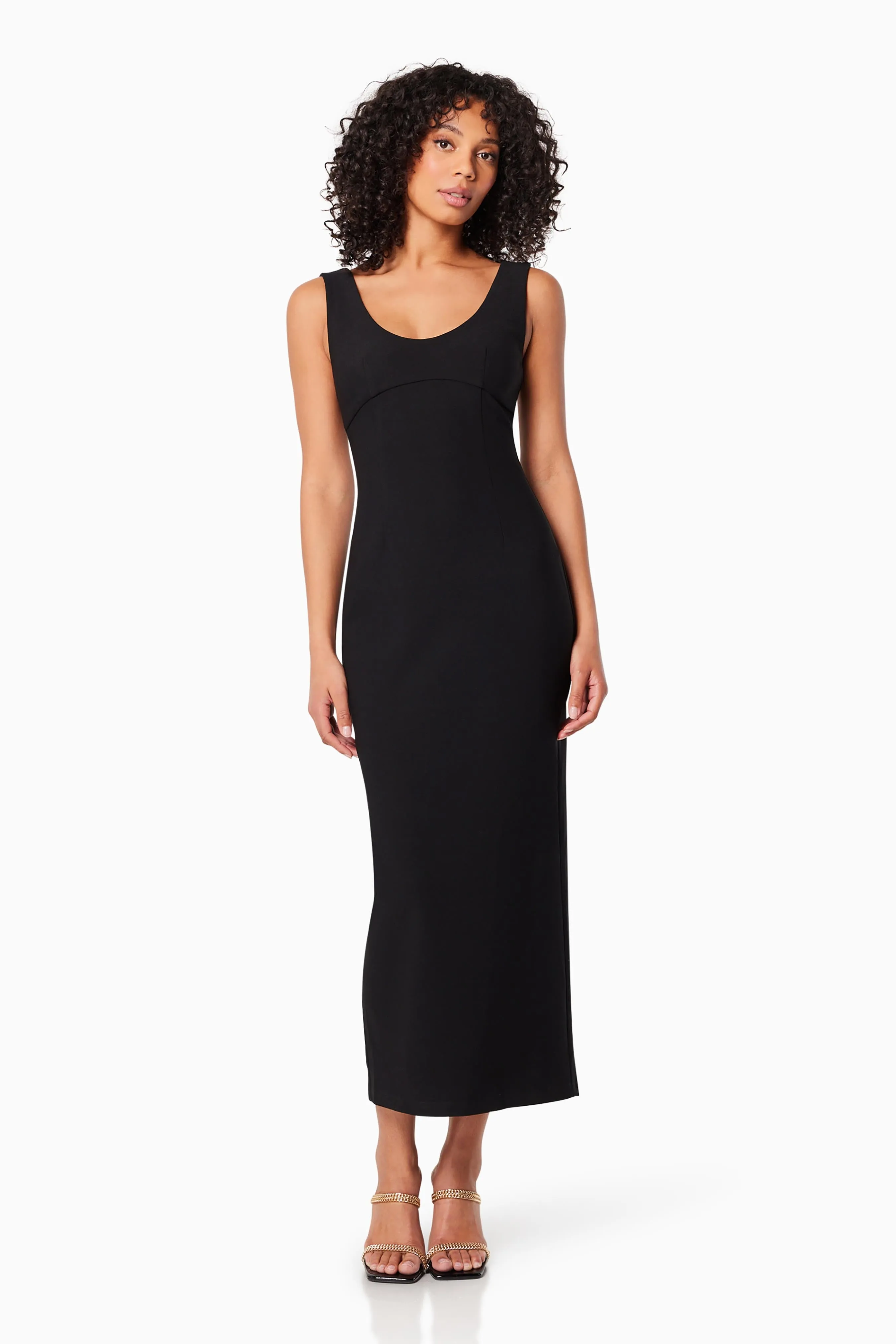 Altea Fitted Midi Dress In Black sold by Elliatt product image thumbnail 4