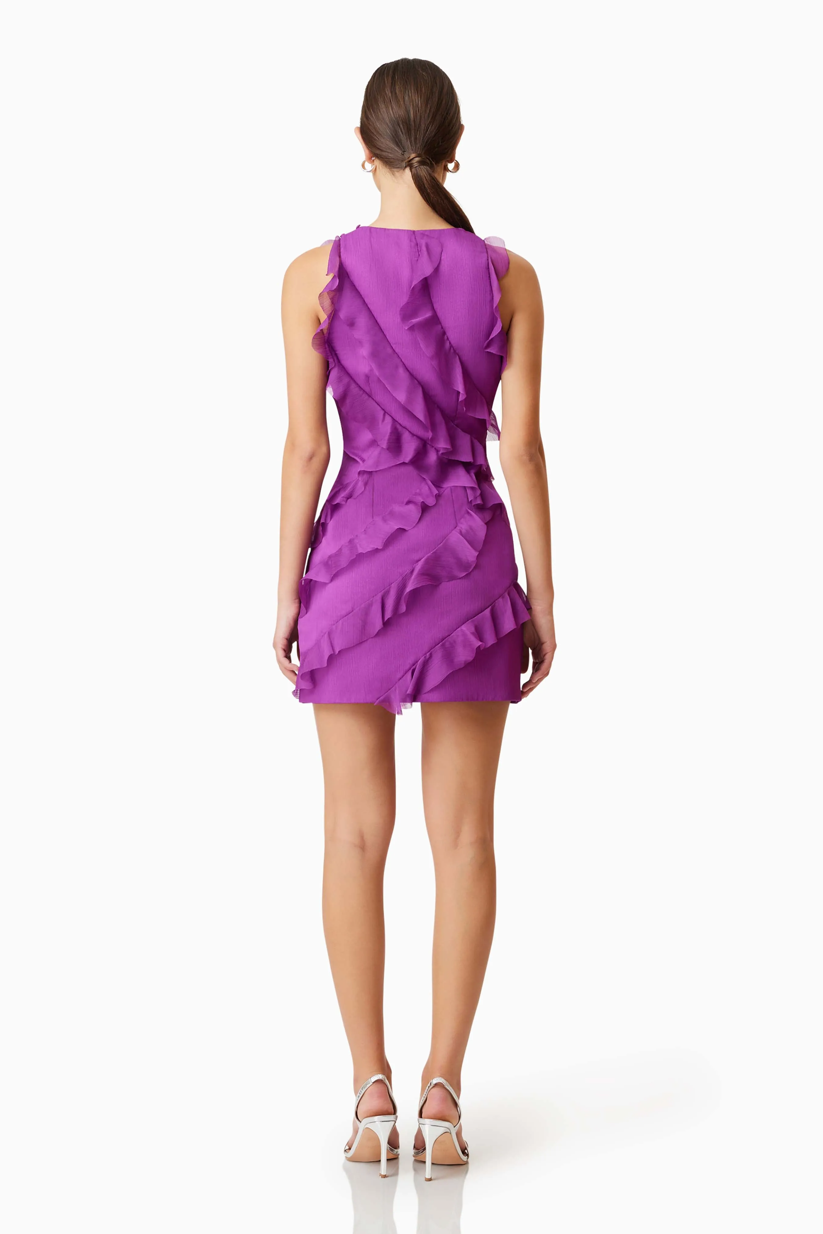Mia Sheer Party Mini Dress In Purple sold by Elliatt product image thumbnail 4