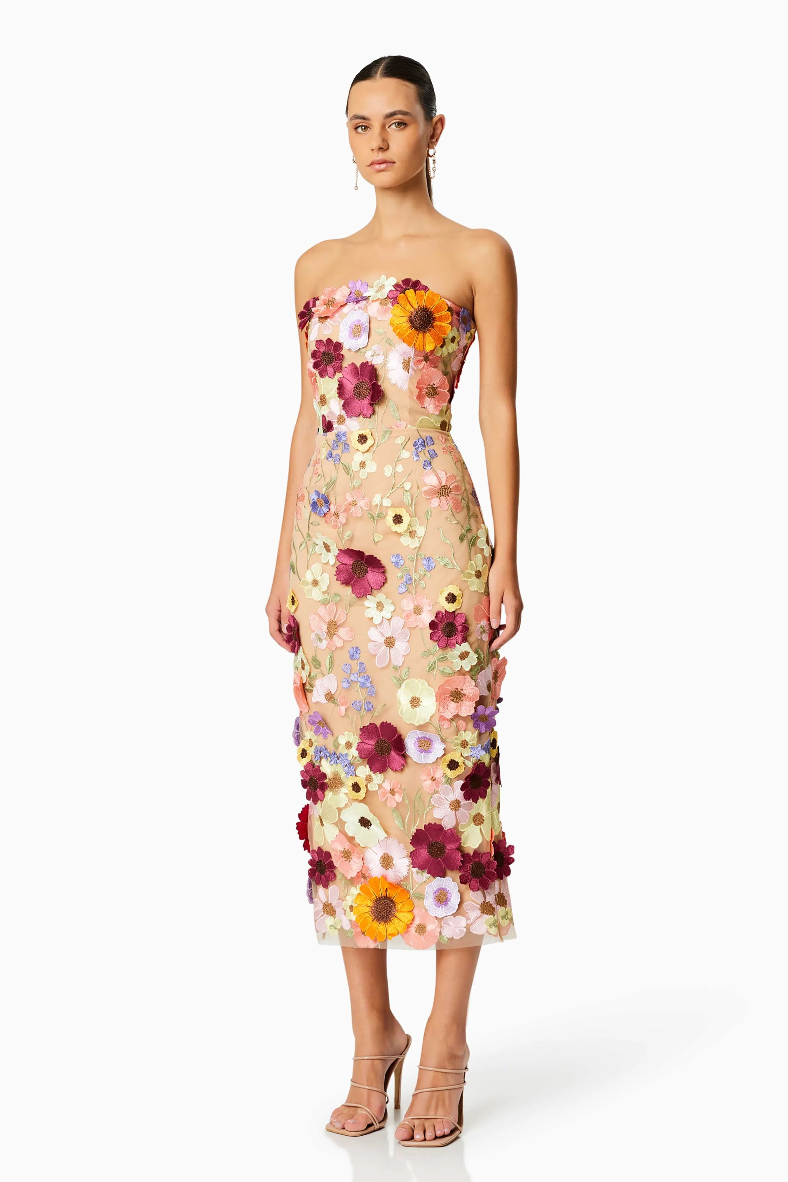 Helena Strapless Midi Dress In Pink sold by Elliatt product image thumbnail 4