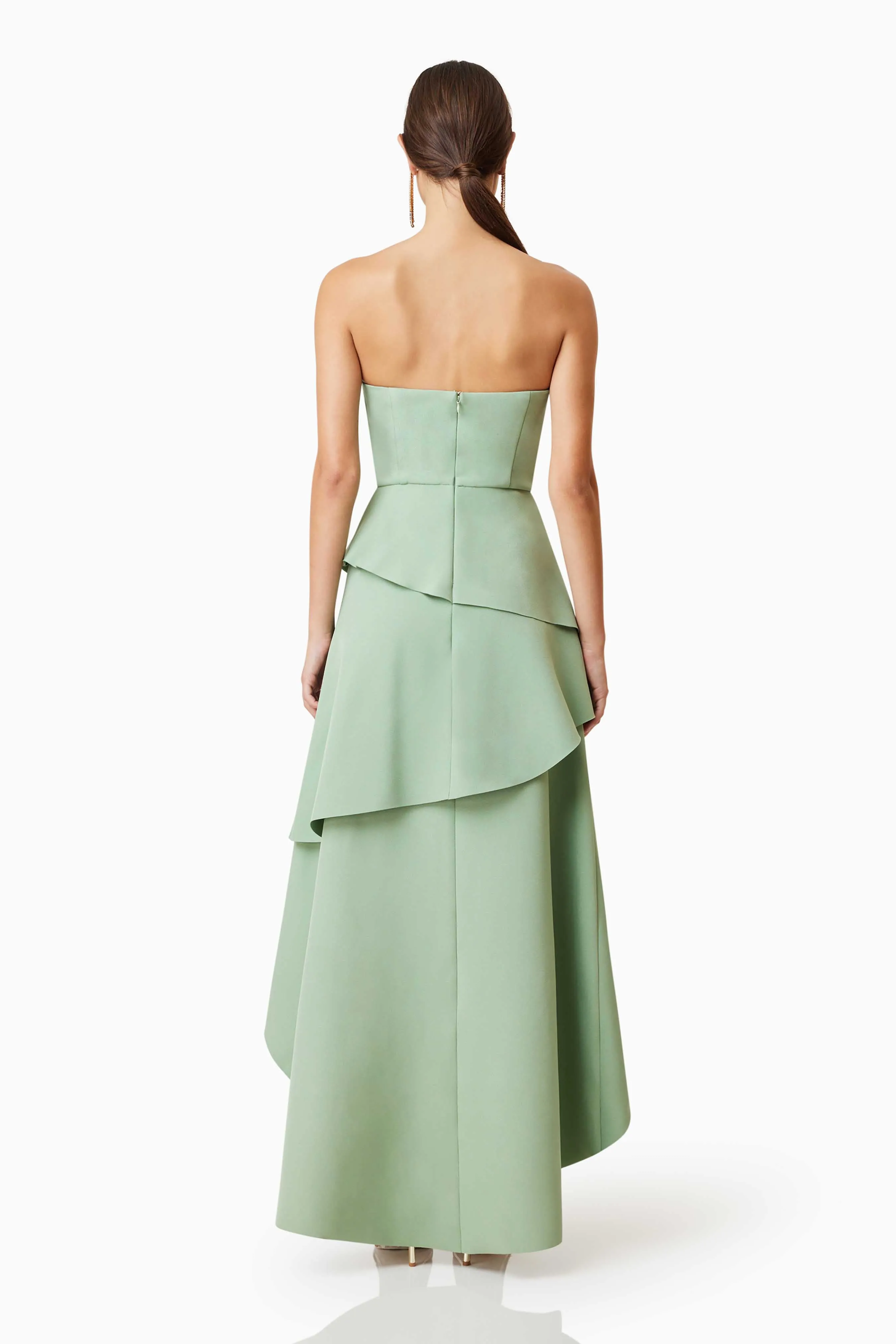 Caroline Strapless Maxi Dress In Green sold by Elliatt product image thumbnail 5