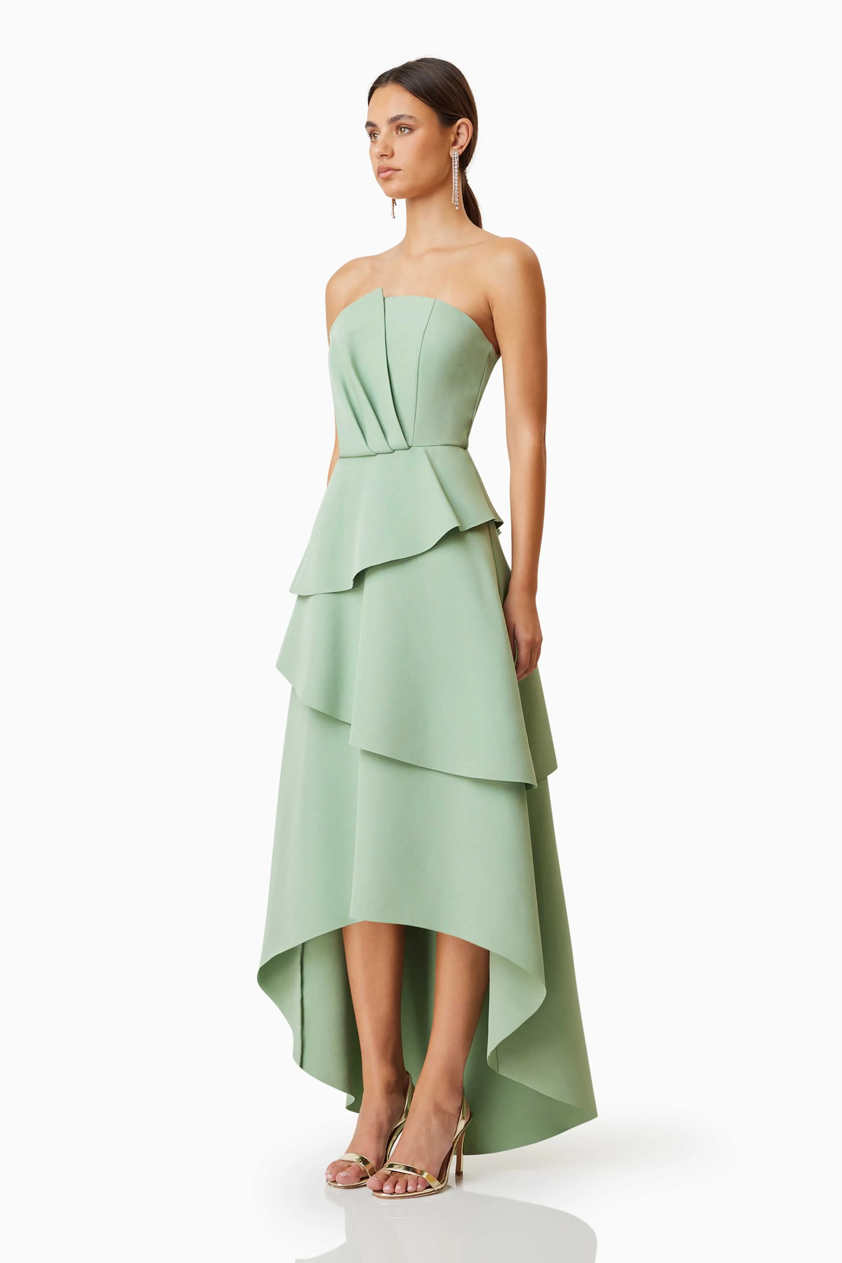 Caroline Strapless Maxi Dress In Green sold by Elliatt product image thumbnail 2